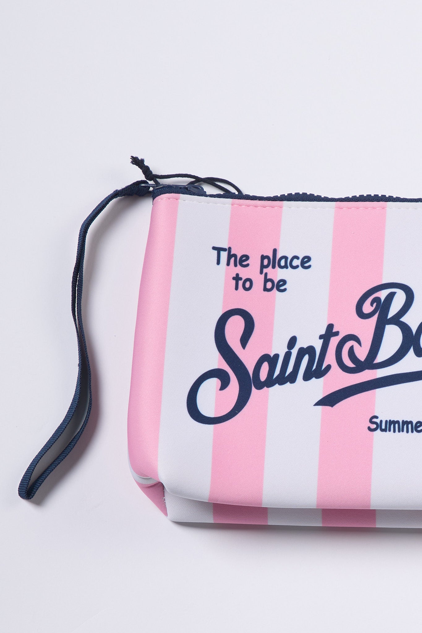 Mc2 saint barth Pochette Aline Righe Bianco/Rosa Donna-2