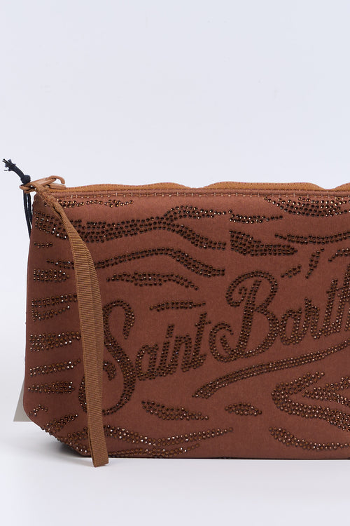 Mc2 saint barth Pochette Aline Strass Cacao Donna-2