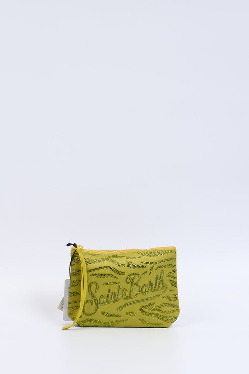 Mc2 saint barth Pochette Aline Strass Verde Donna