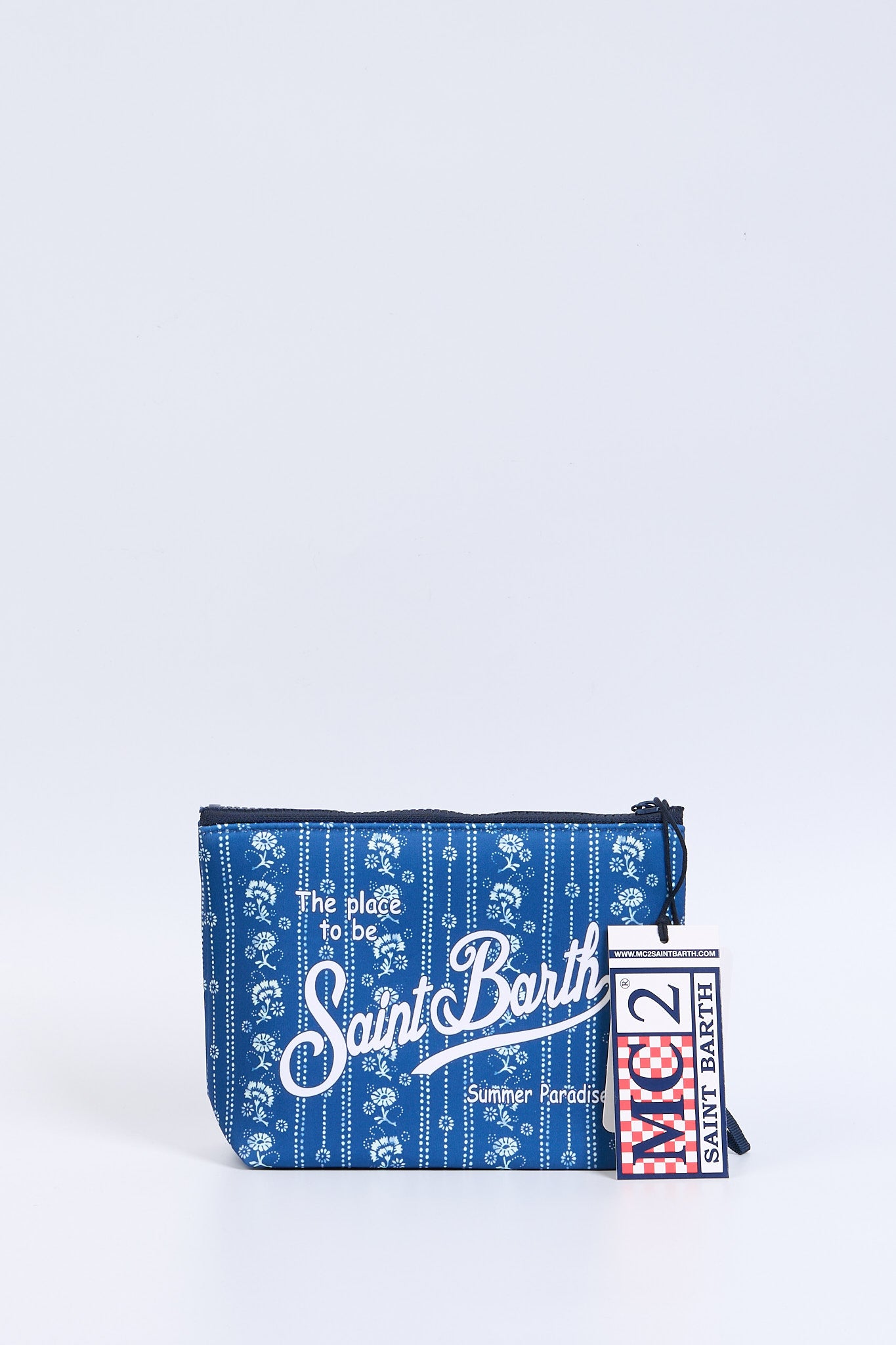Mc2 saint barth Pochette Aline Vine Stripes Blu Donna-4