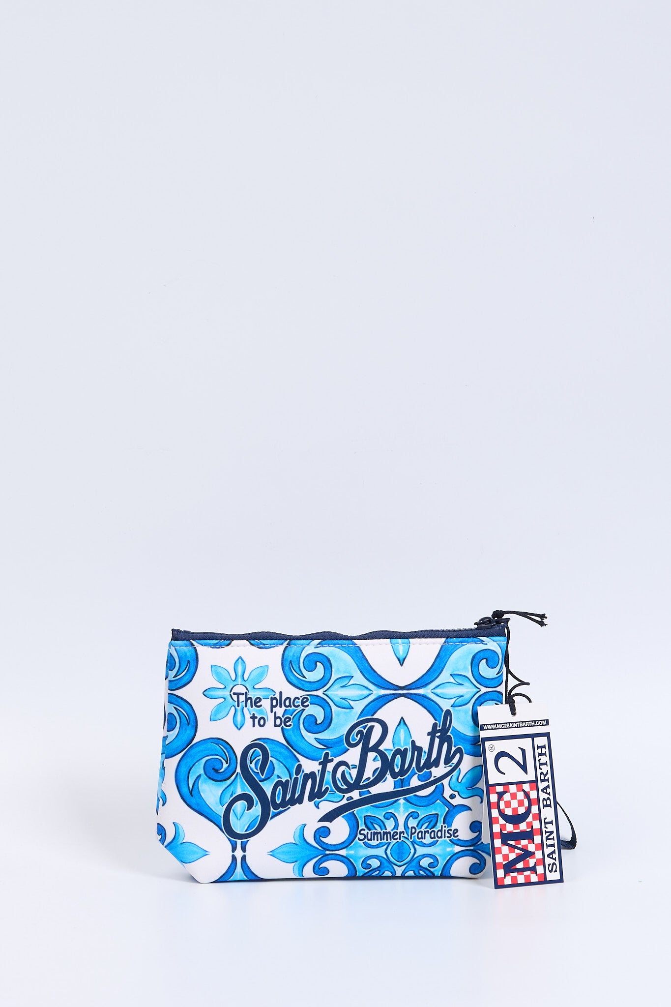 Mc2 saint barth Pochette New Gordes Bianco/azzurro Donna-4