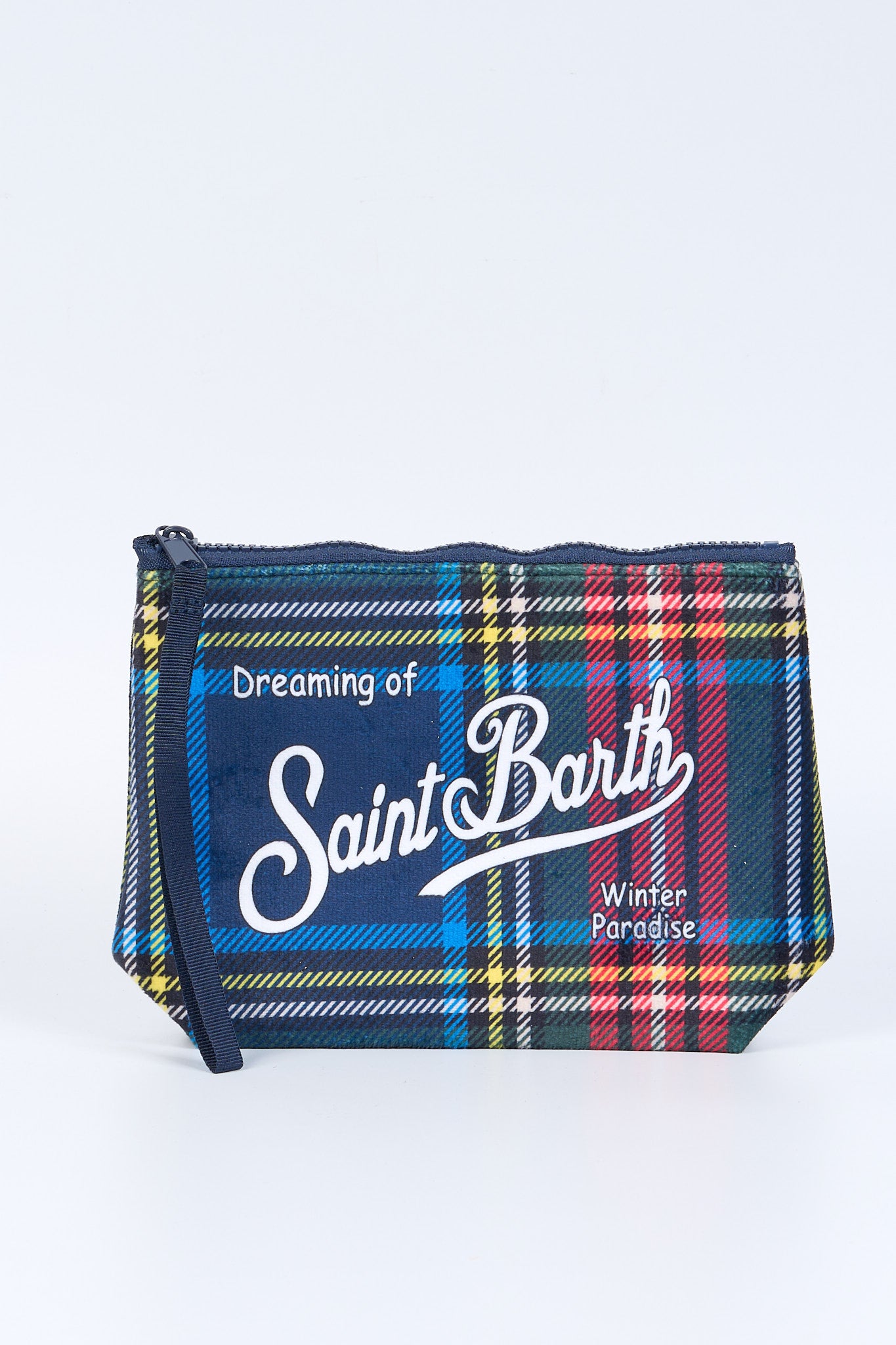 Mc2 saint barth Pochette Tartan Blu/rosso Donna-1