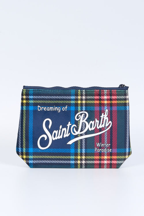 Mc2 saint barth Pochette Tartan Blu/rosso Donna-2
