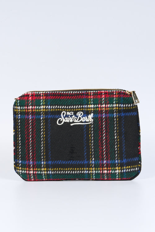 Mc2 saint barth Pochette Tartan Blu/rosso Donna-2