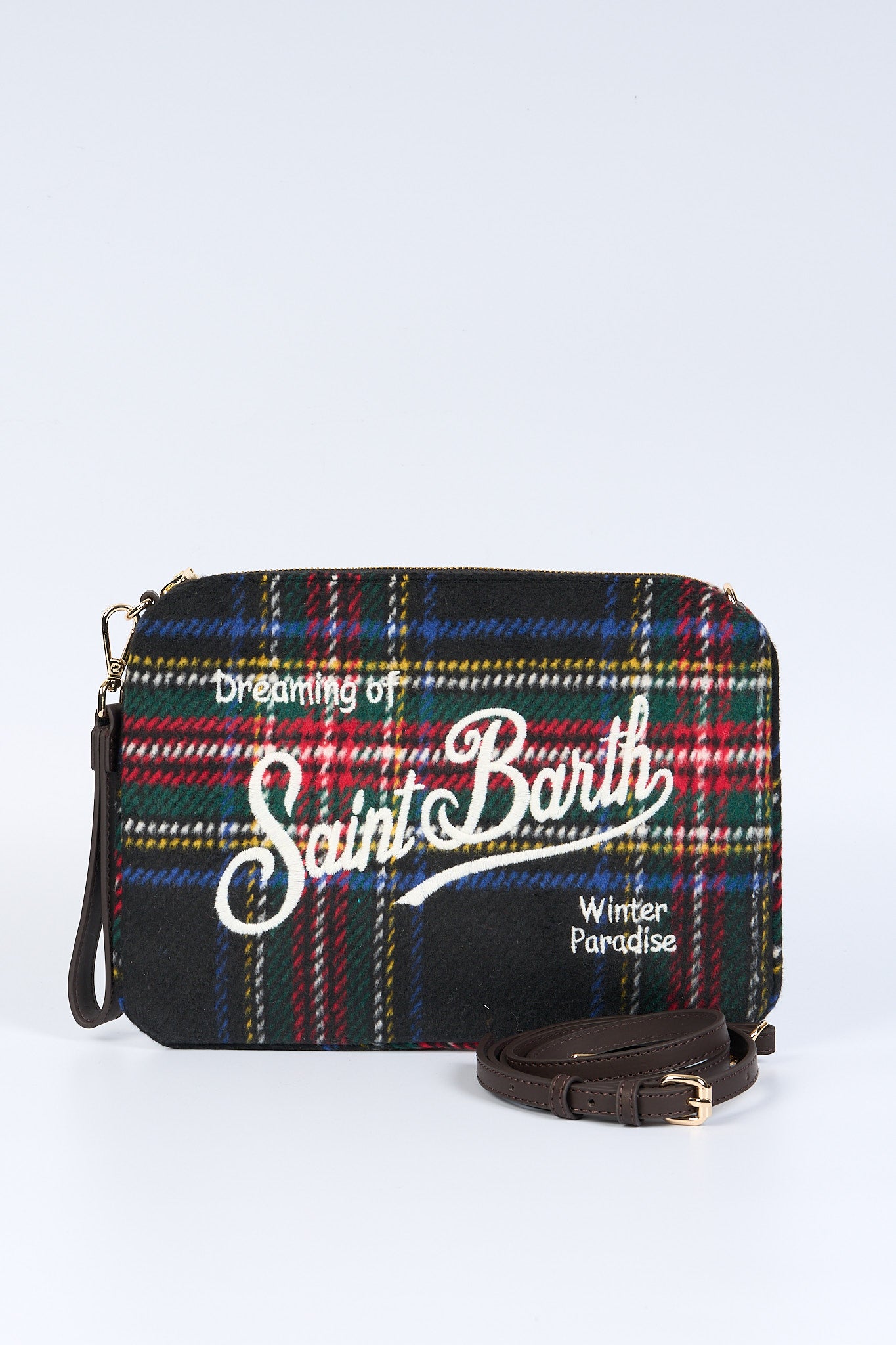 Mc2 saint barth Pochette Tartan Blu/rosso Donna-3