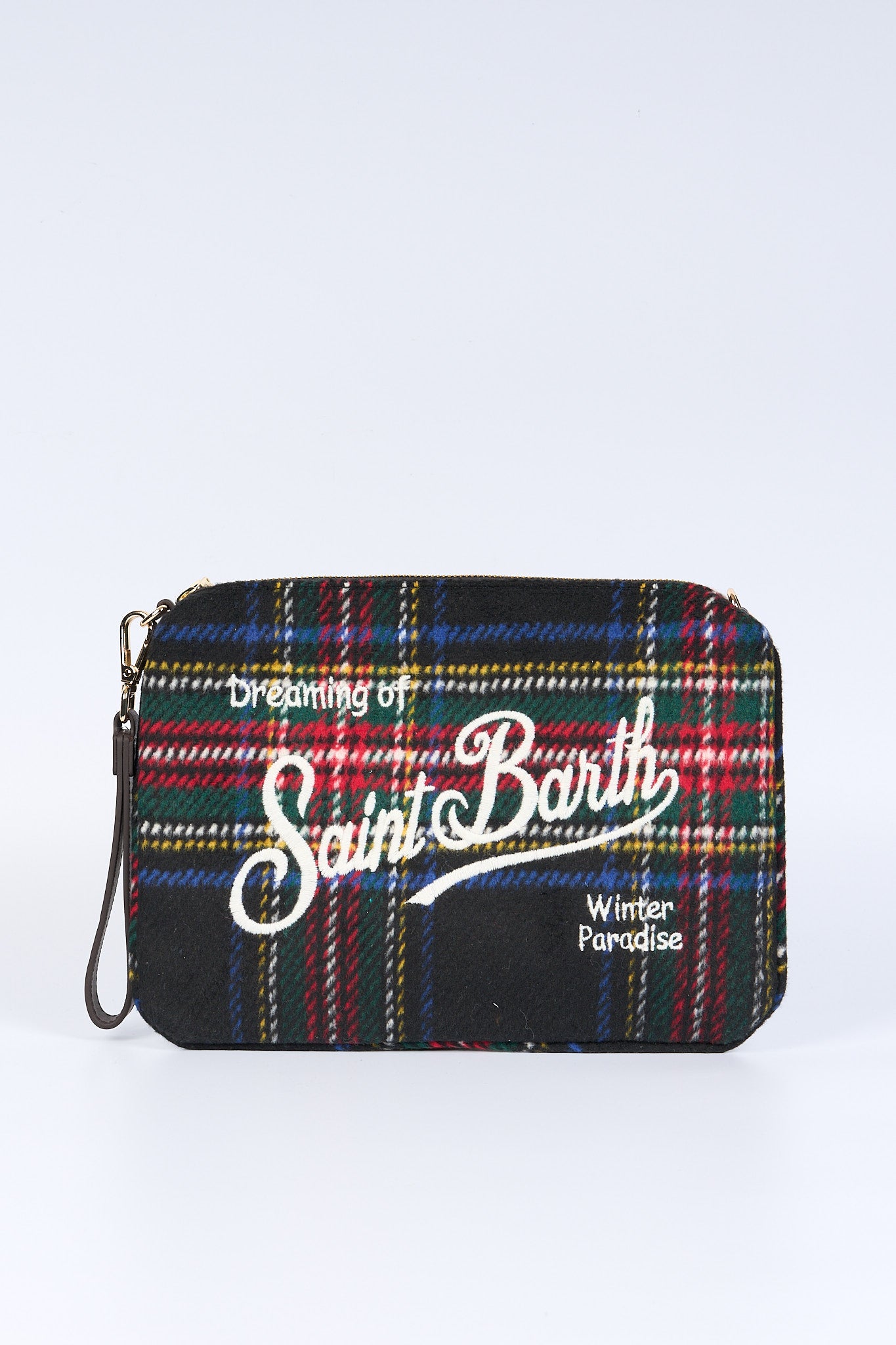 Mc2 saint barth Pochette Tartan Blu/rosso Donna-4
