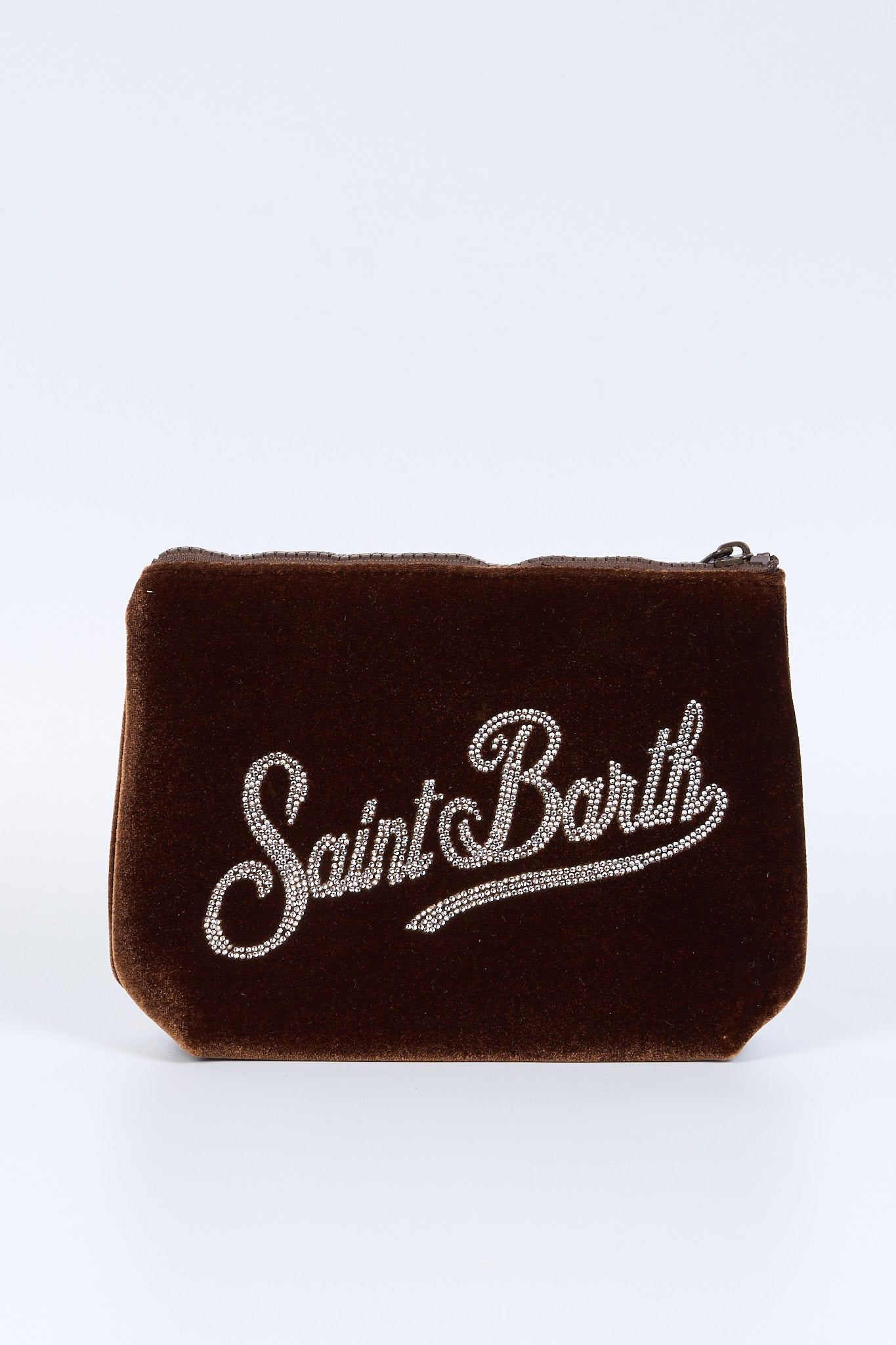 Mc2 saint barth Pochette Velluto Strass Marrone Donna-2