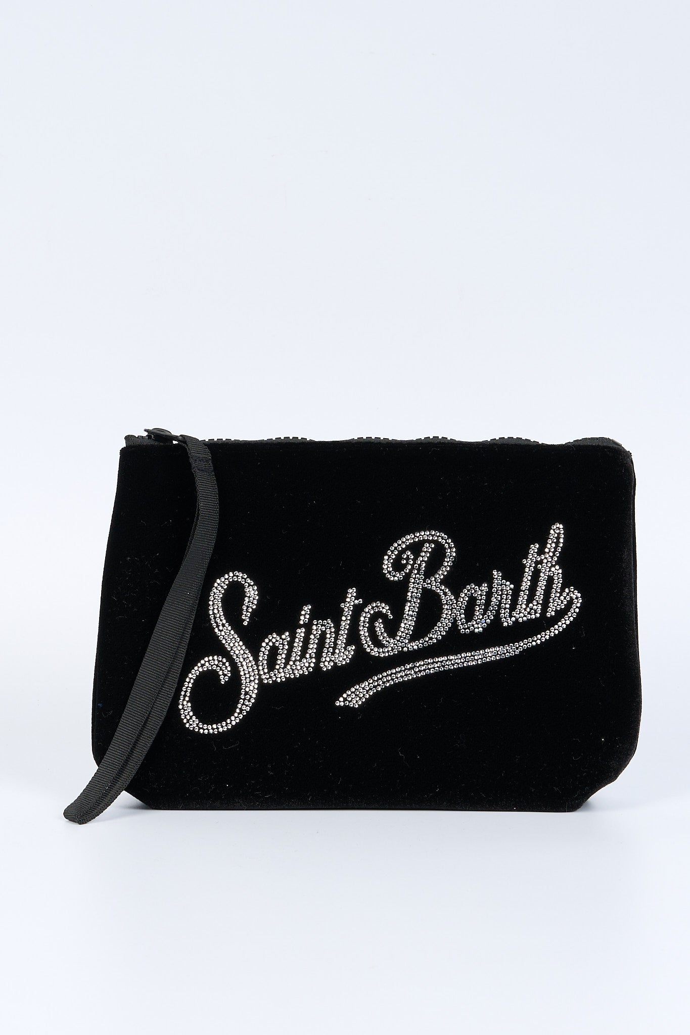 Mc2 saint barth Pochette Velluto Strass Nero Donna-1