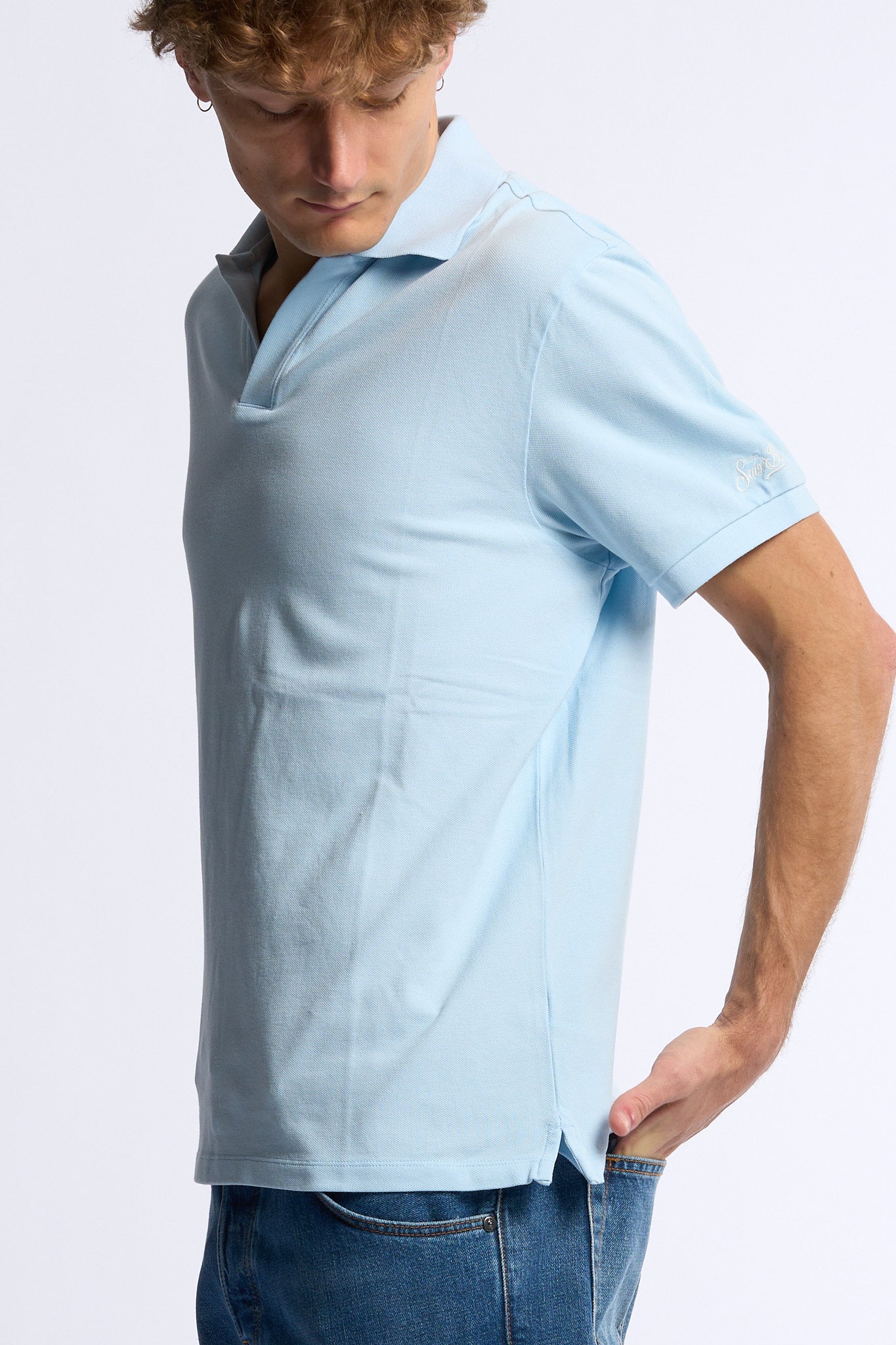 Mc2 saint barth Polo Charles Piquet Azzurro Uomo-1