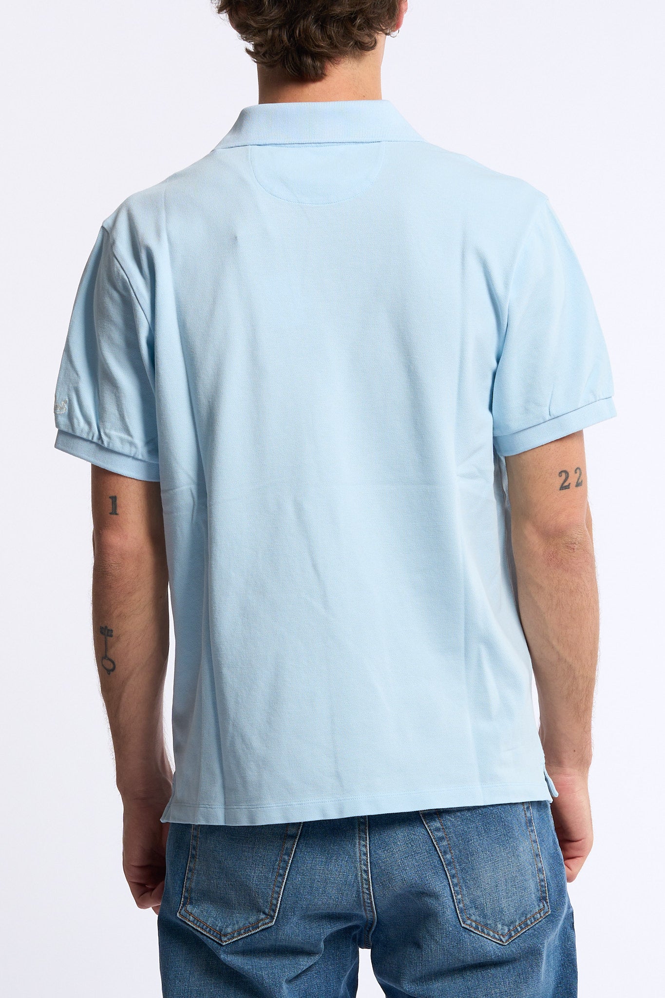 Mc2 saint barth Polo Charles Piquet Azzurro Uomo-4