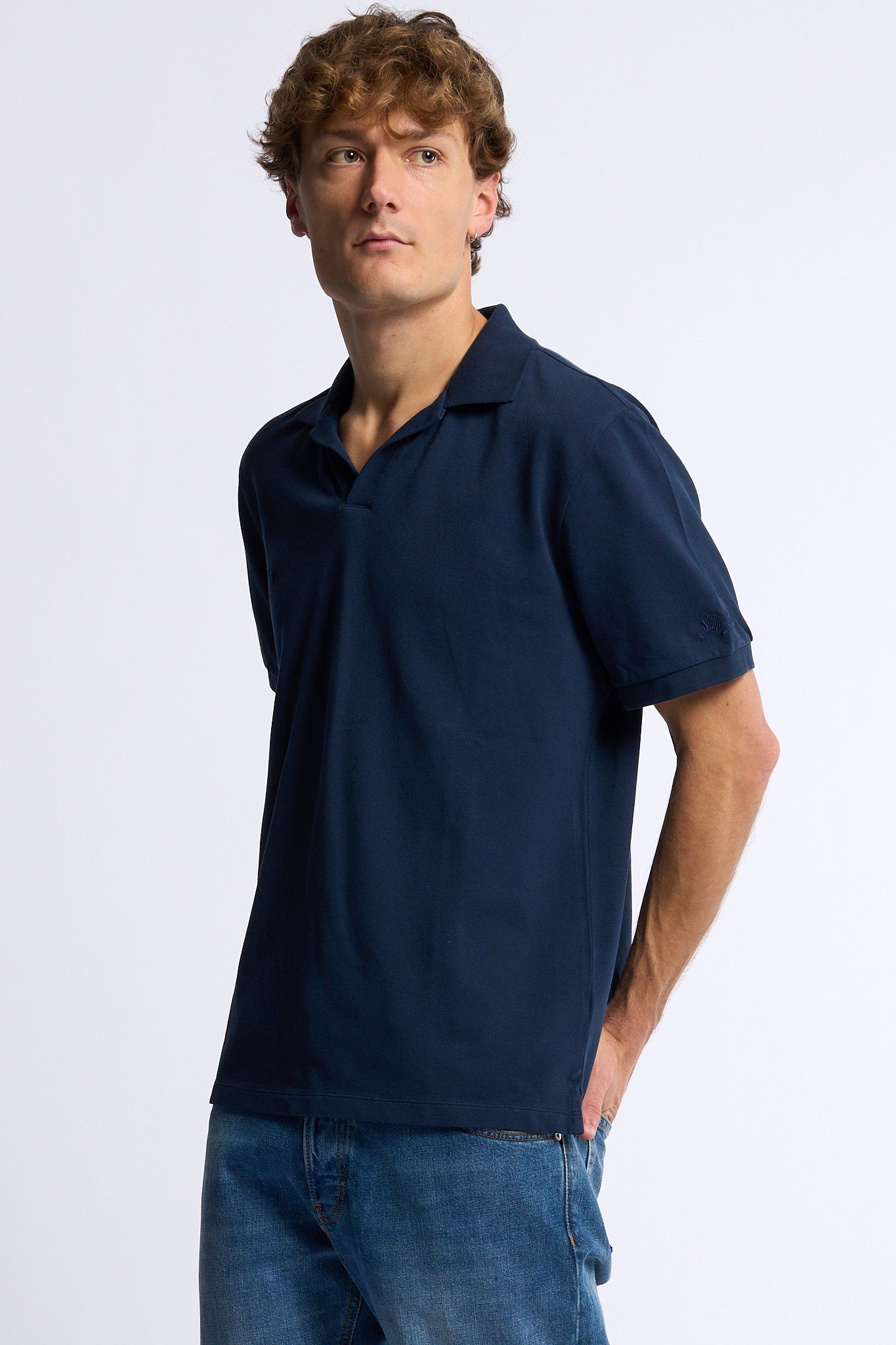 Mc2 saint barth Polo Charles Piquet Navy Uomo-1