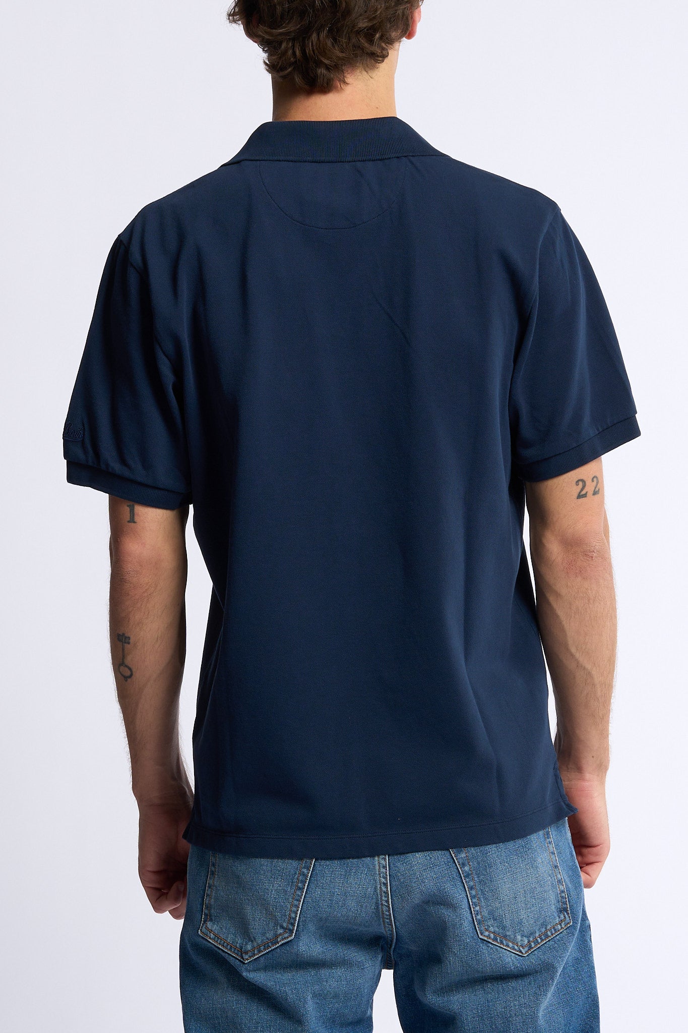 Mc2 saint barth Polo Charles Piquet Navy Uomo-5