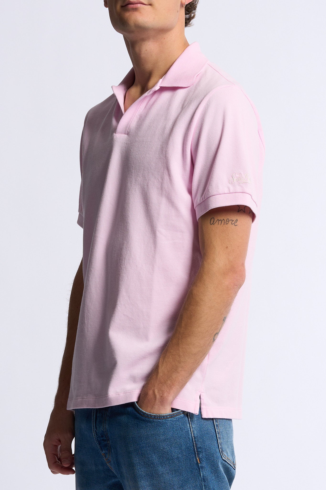 Mc2 saint barth Polo Charles Piquet Rosa Uomo-3