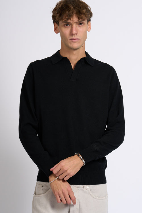Mc2 saint barth Polo Lana Nero Uomo-2