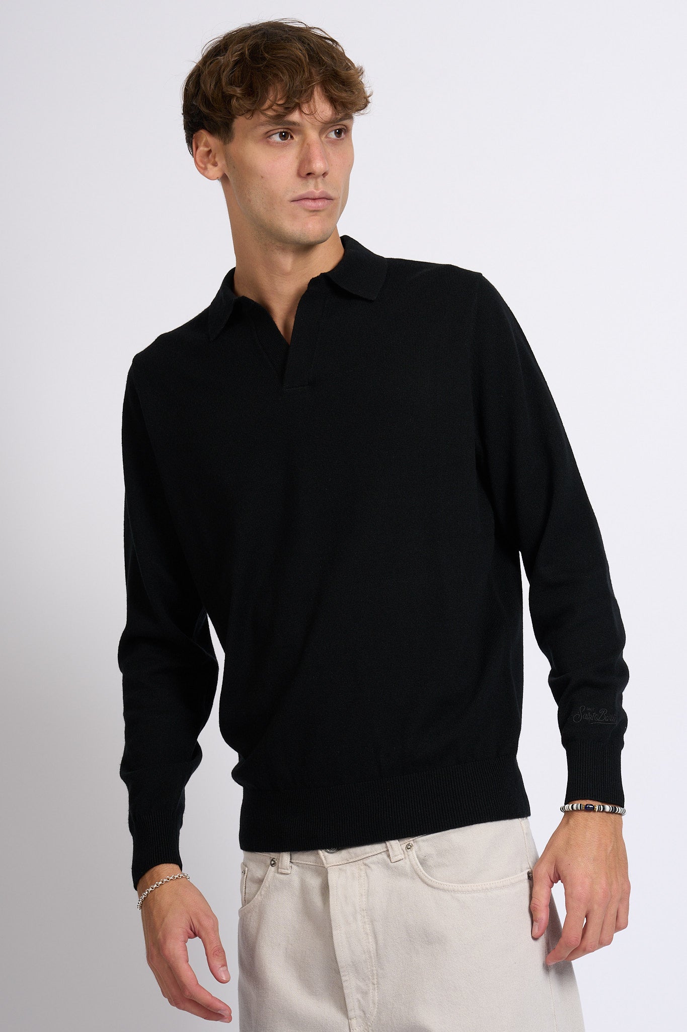 Mc2 saint barth Polo Lana Nero Uomo-5