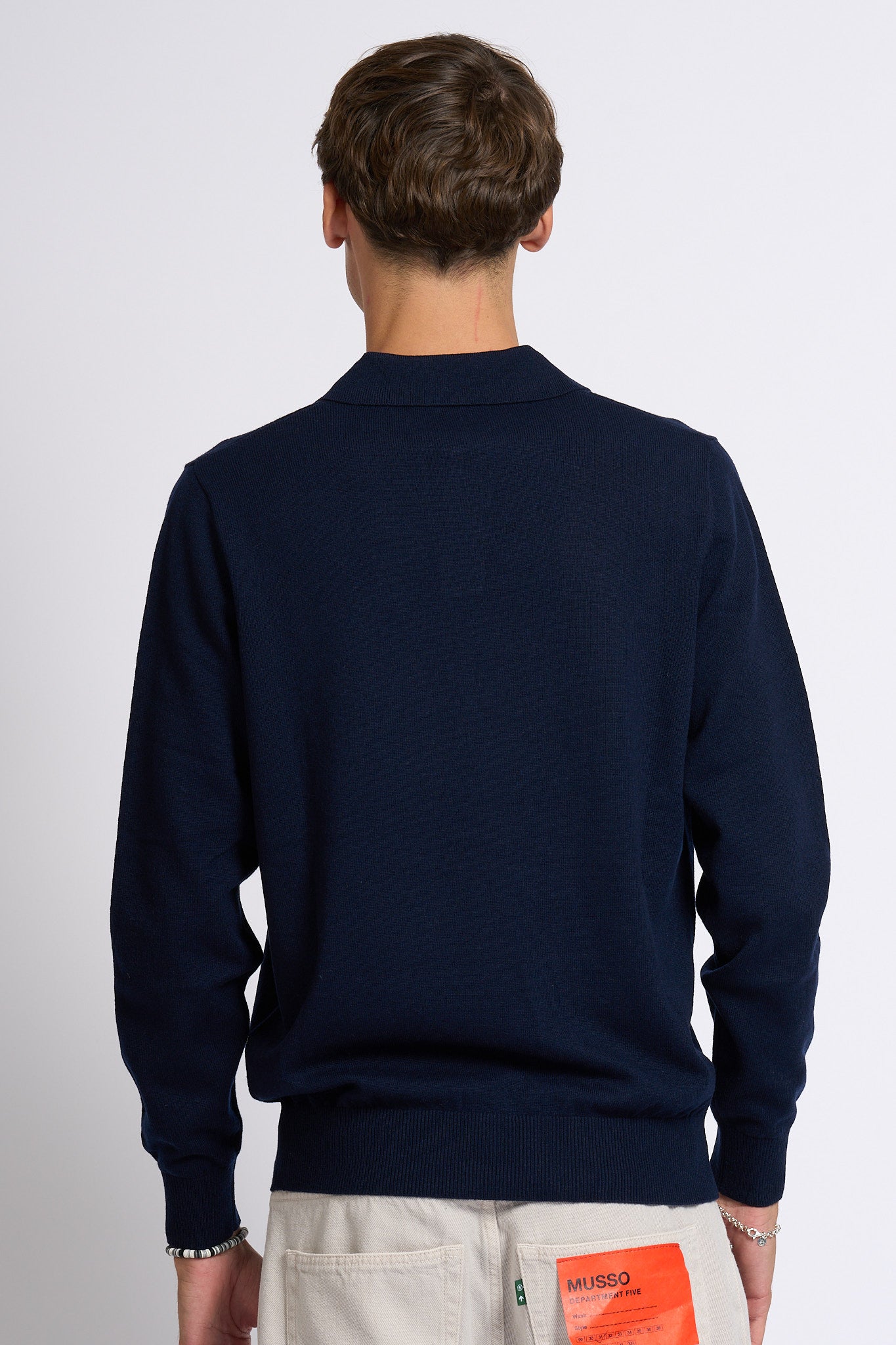 Mc2 saint barth Polo Merinocash Blu scuro Uomo-5