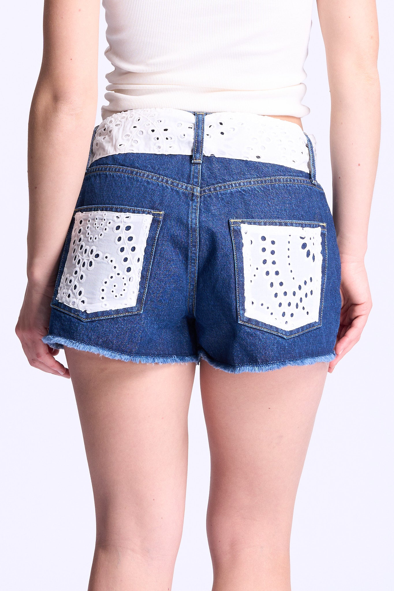 Mc2 saint barth Shorts Denim e Sangallo Donna-7