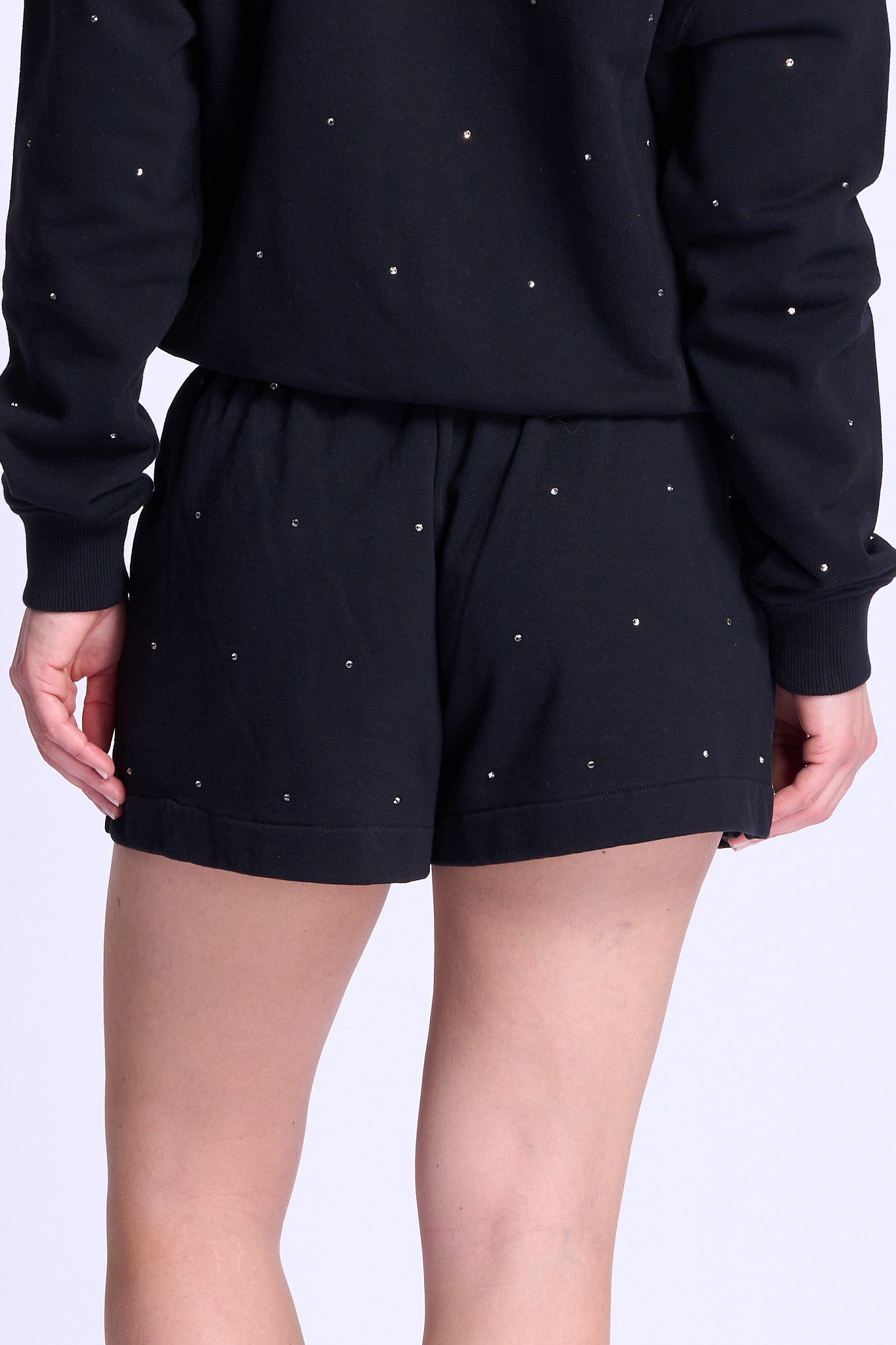 Mc2 saint barth Shorts con Strass Nero Donna-4