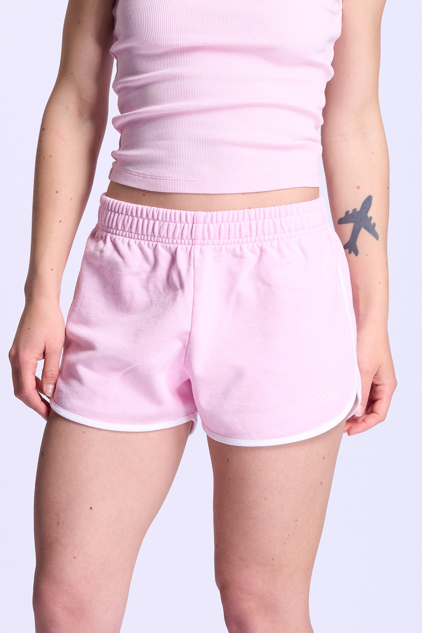Mc2 saint barth Shorts in Felpa Rosa Donna-4