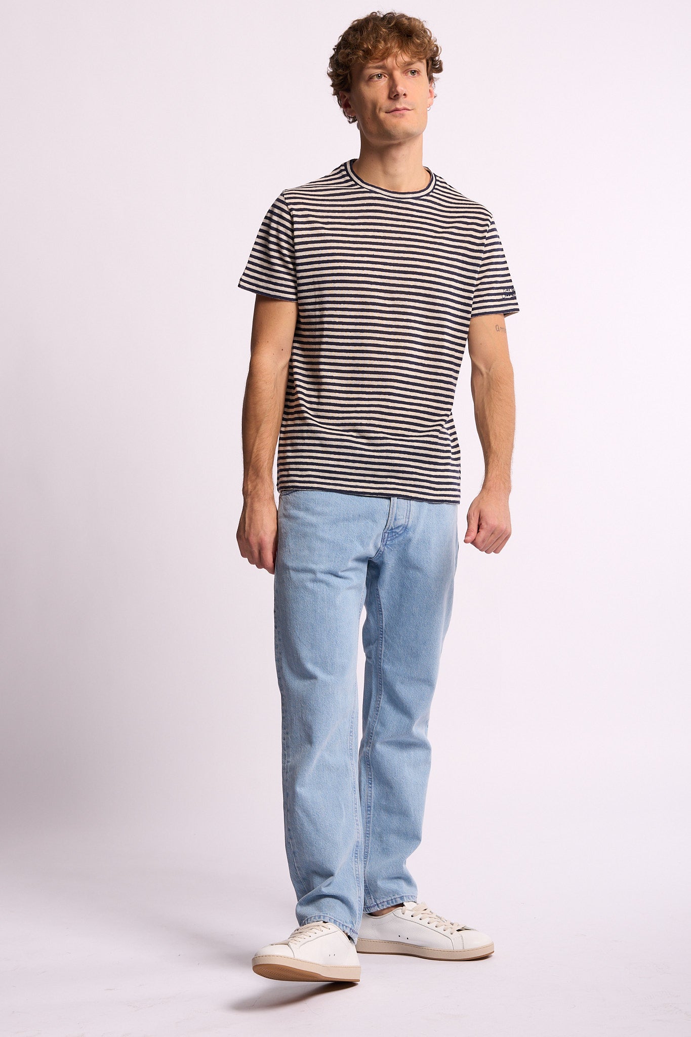 Mc2 saint barth T-shirt Dover Righe Bianco/blu Uomo-6