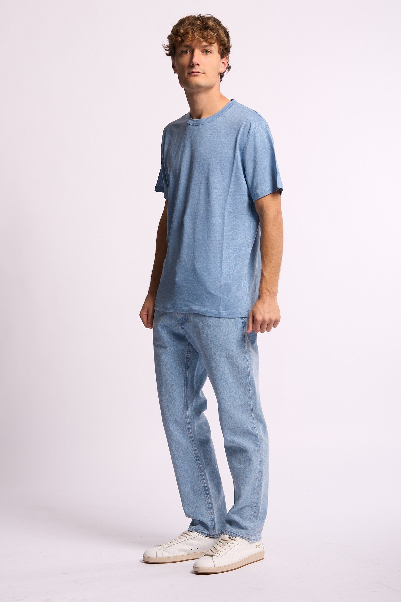 Mc2 saint barth T-shirt Ecstasea Lino Azzurro Uomo-3