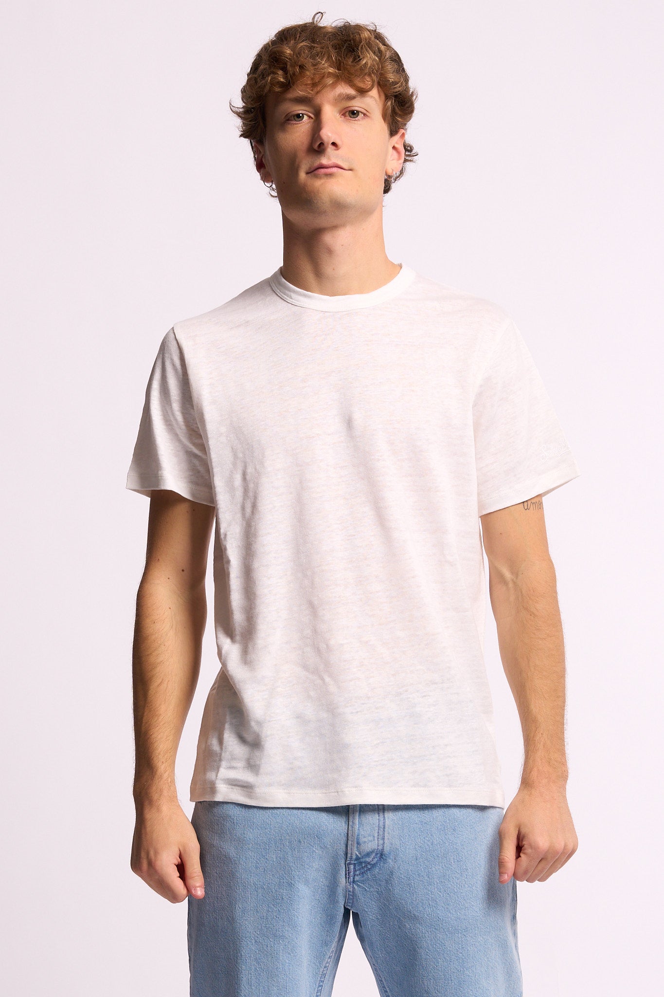 Mc2 saint barth T-shirt Ecstasea Lino Bianco Uomo-2