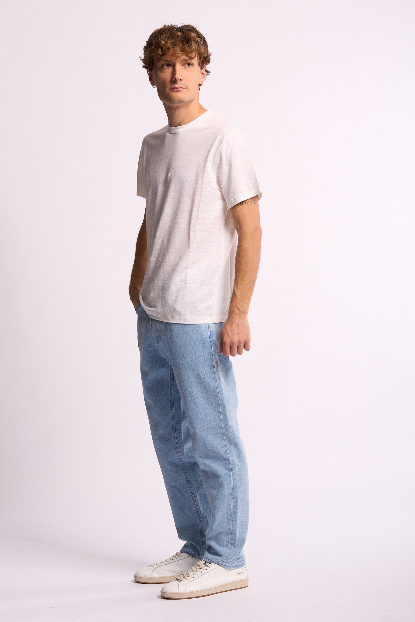 Mc2 saint barth T-shirt Ecstasea Lino Bianco Uomo-4