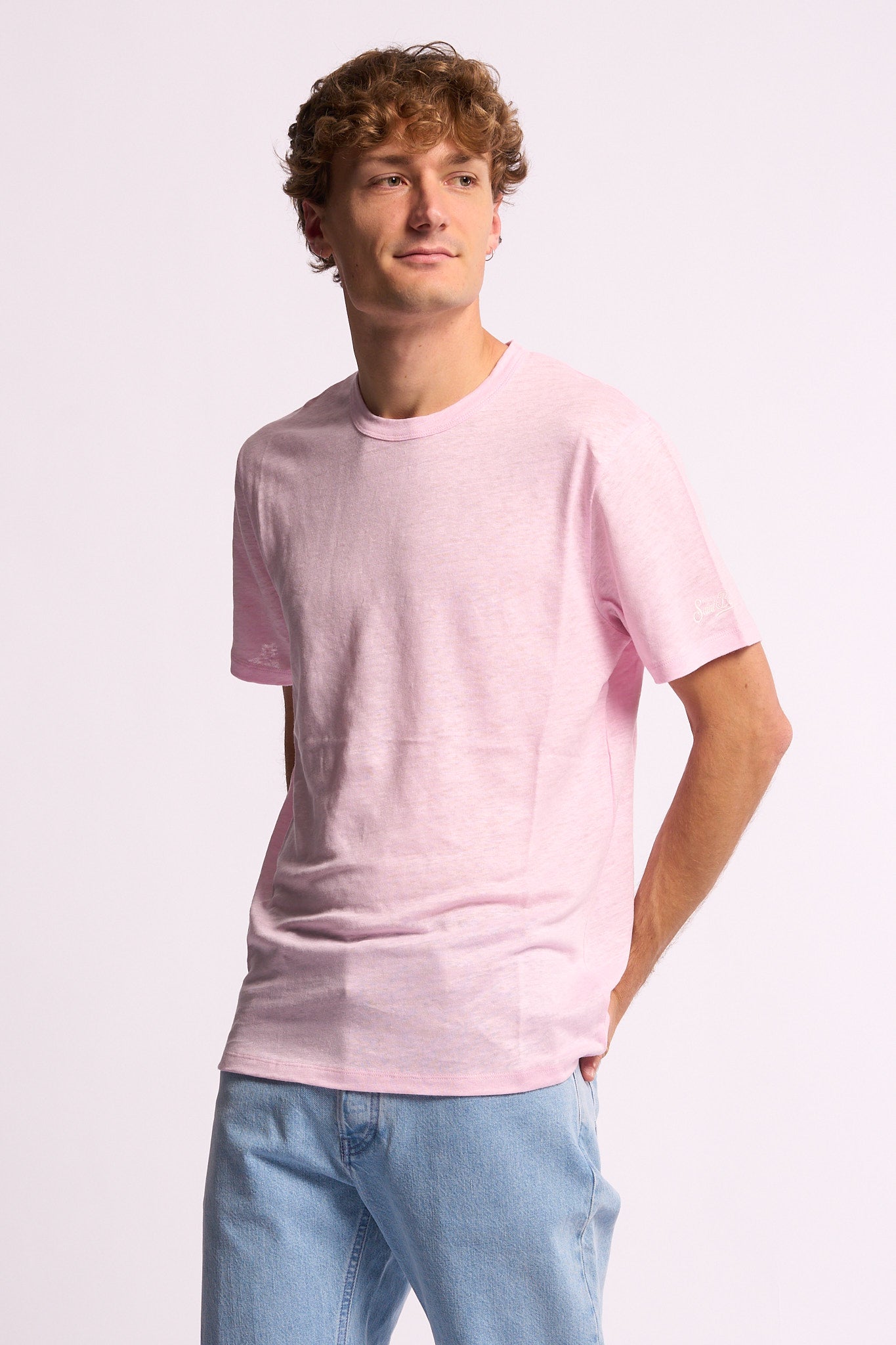 Mc2 saint barth T-shirt Ecstasea Lino Rosa Uomo-3