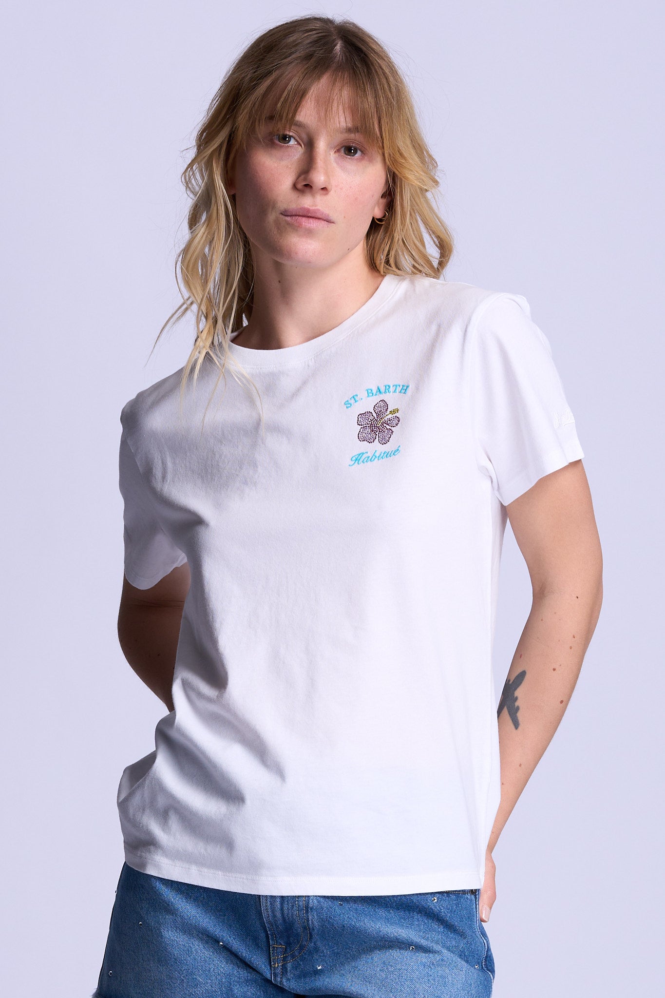 Mc2 saint barth T-shirt Habitue Bianco Donna-2