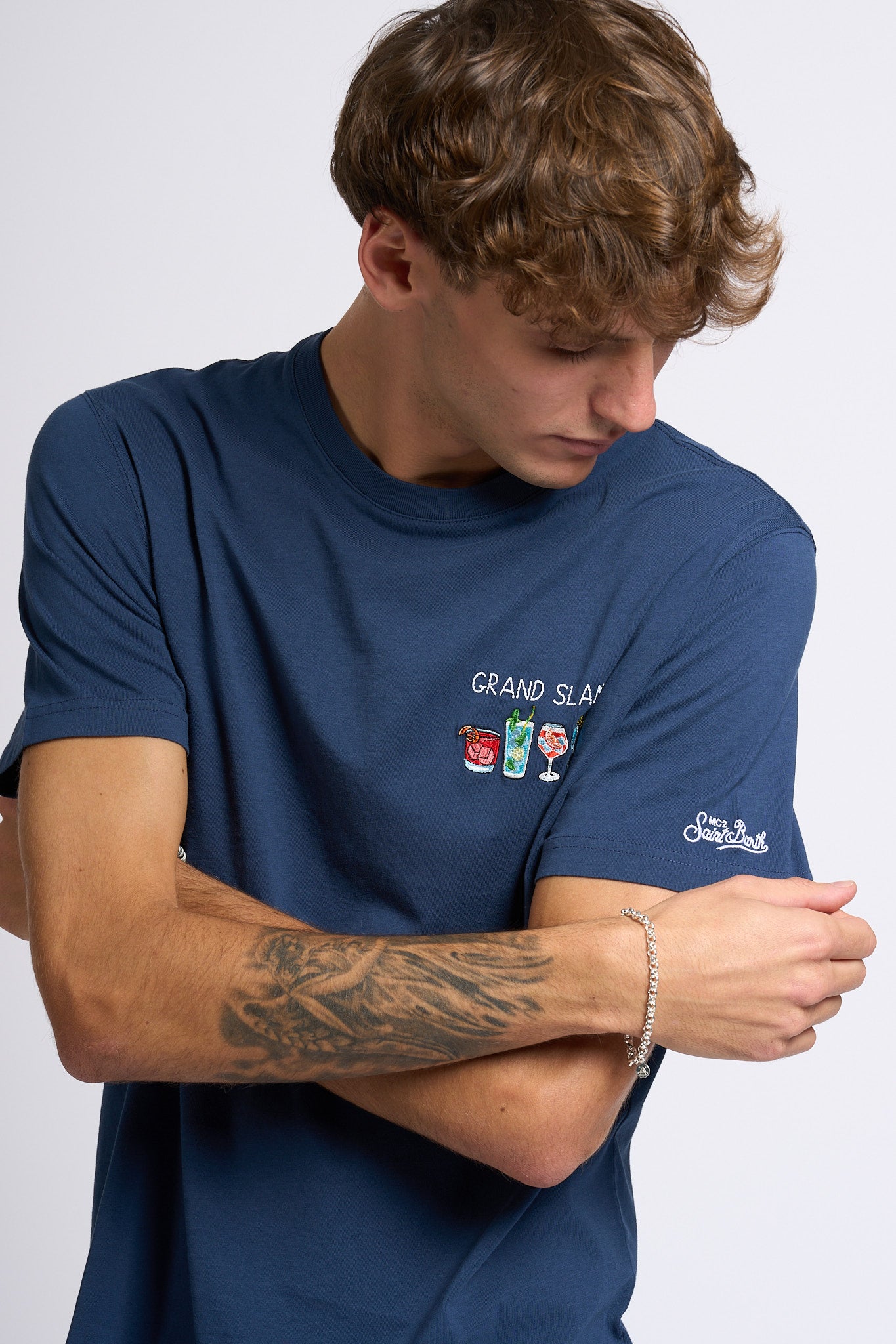Mc2 saint barth T Shirt Grande Slam Blu Uomo-3
