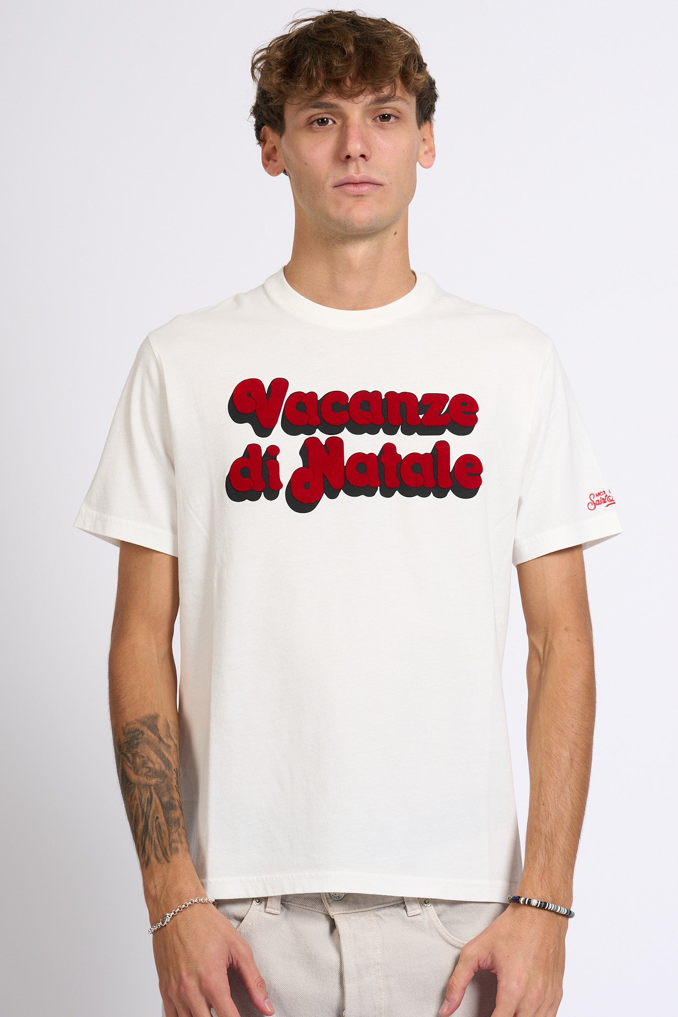 Mc2 saint barth T Shirt Vacanze Natale Bianco Uomo-4