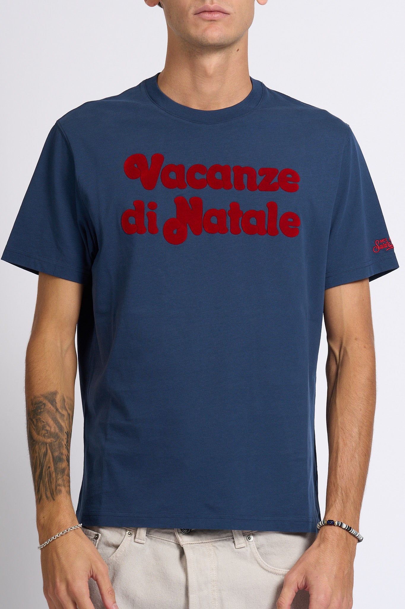 Mc2 saint barth T Shirt Vacanze Natale Blu Uomo-5