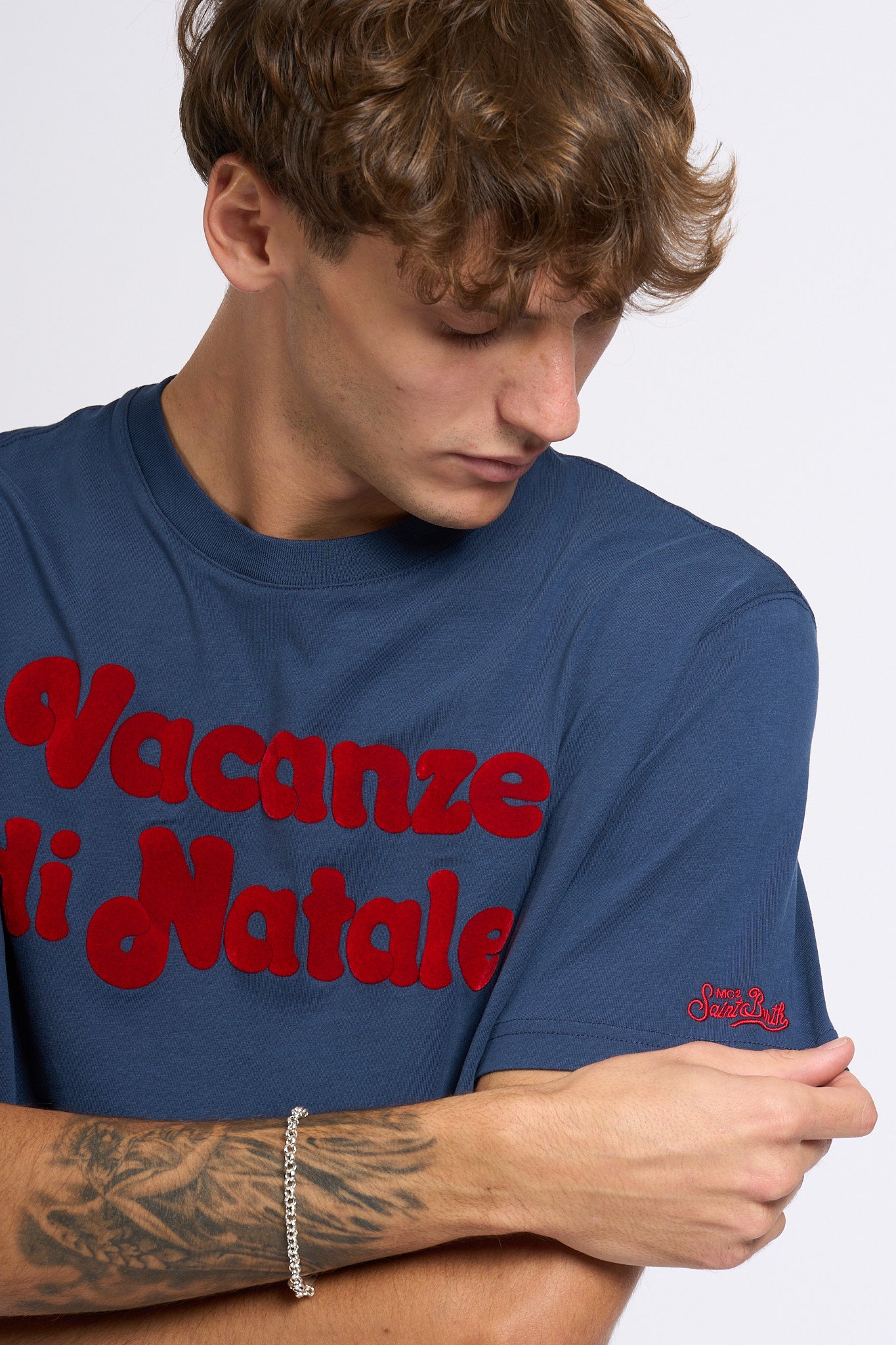 Mc2 saint barth T Shirt Vacanze Natale Blu Uomo-6