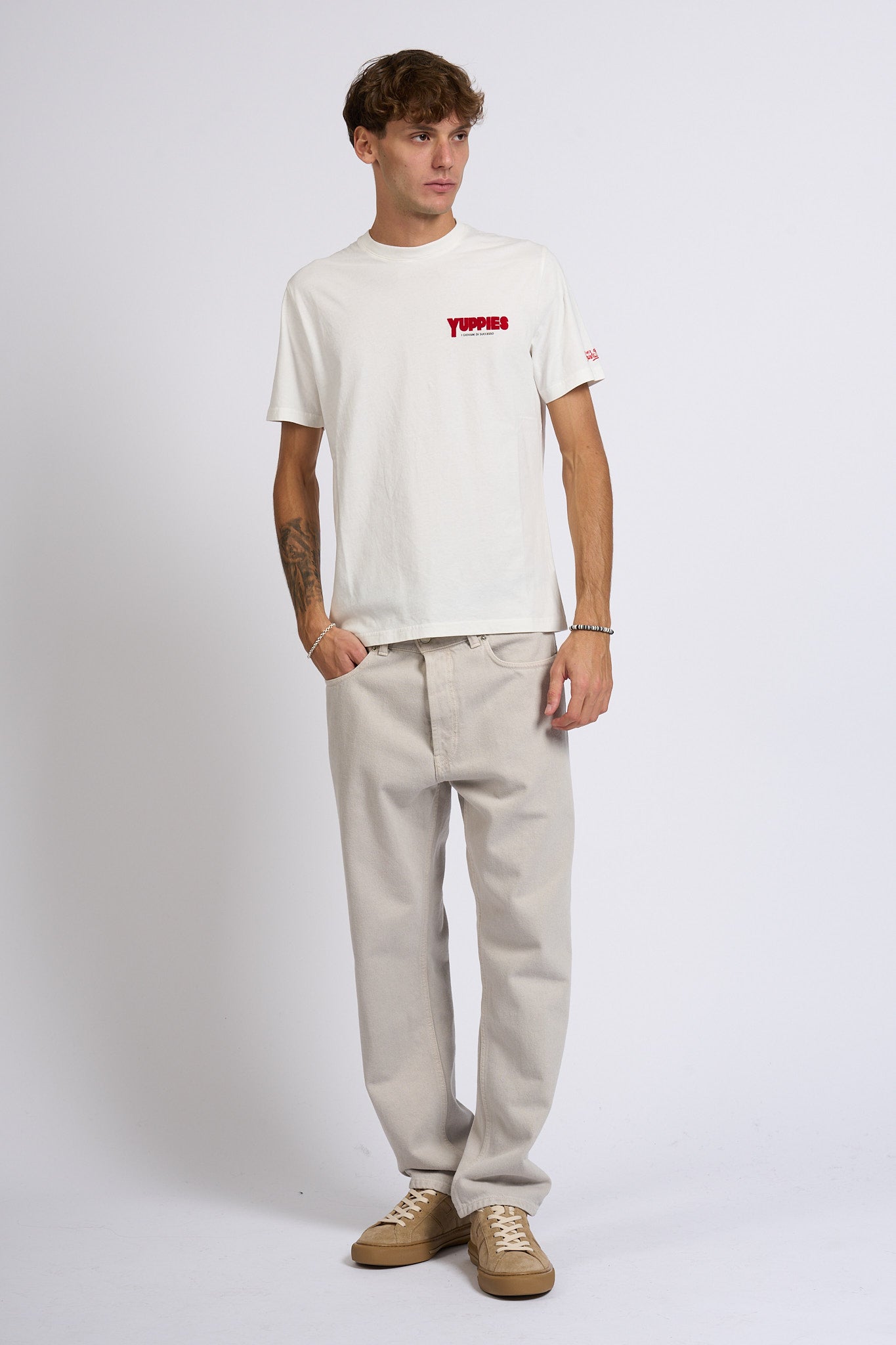 Mc2 saint barth T Shirt Yuppies Bianco Uomo-3