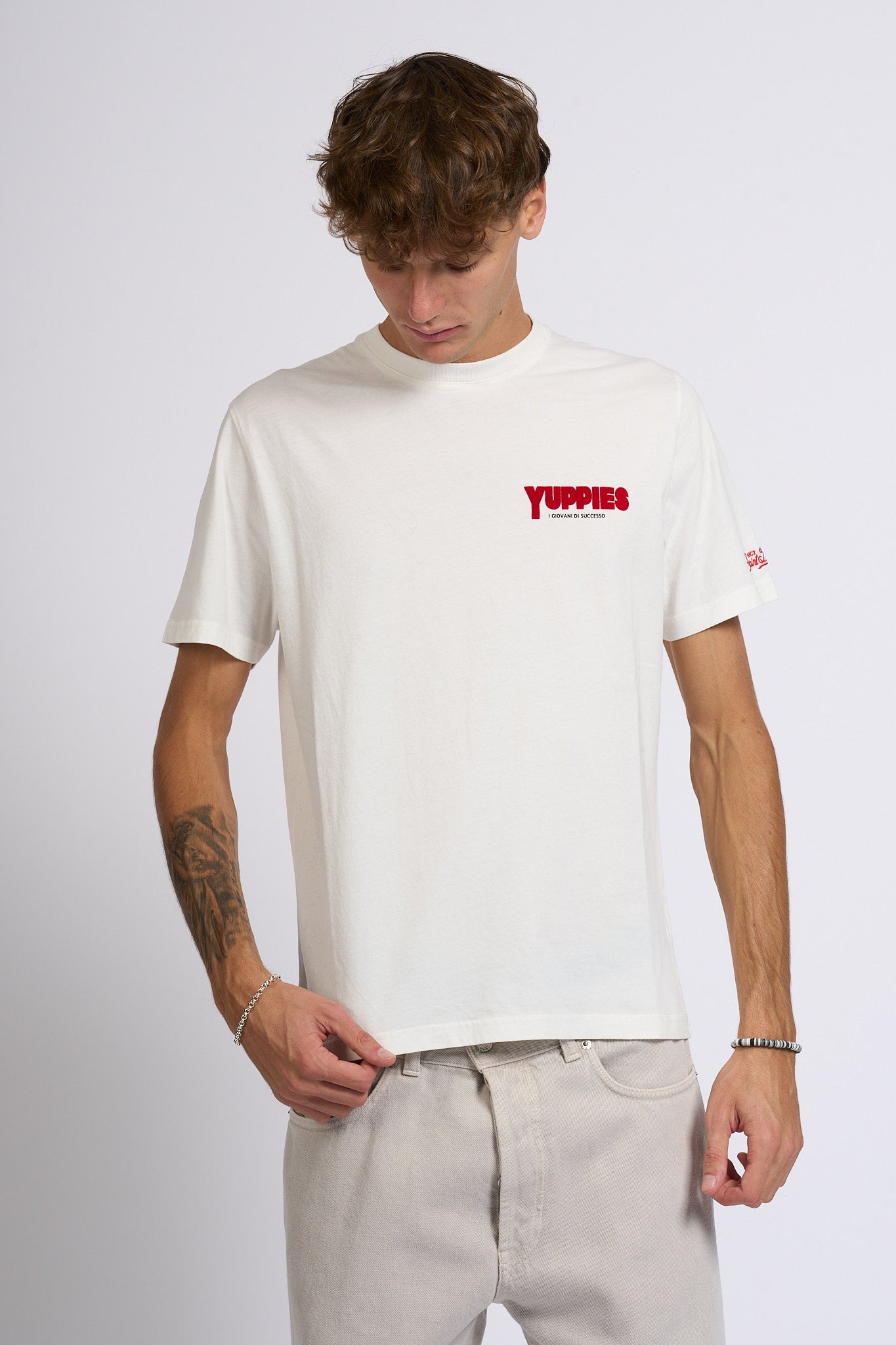Mc2 saint barth T Shirt Yuppies Bianco Uomo-4