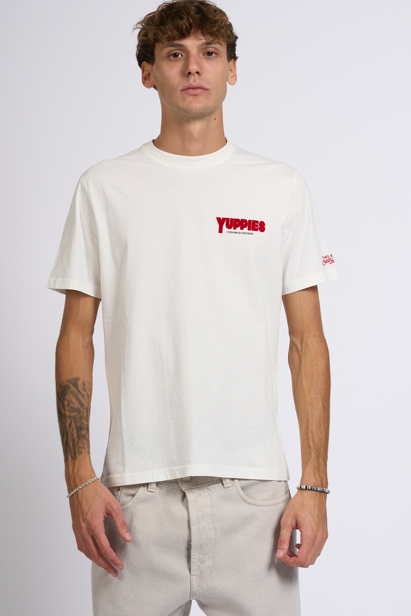 Mc2 saint barth T Shirt Yuppies Bianco Uomo-5