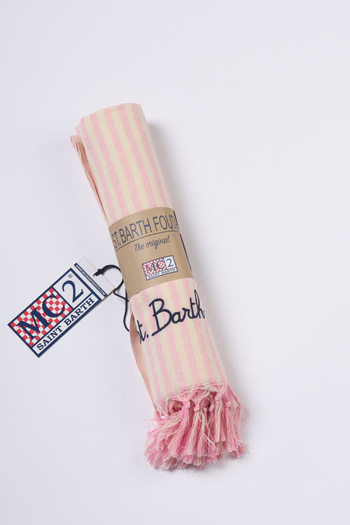 Mc2 saint barth Telo Mare Bianco/rosa Donna