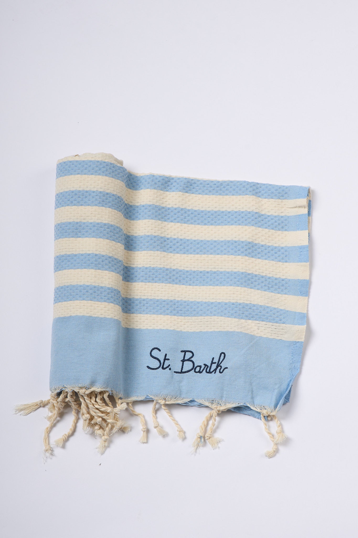 Mc2 saint barth Telo Mare a Righe Bianco/azzurro Donna-3