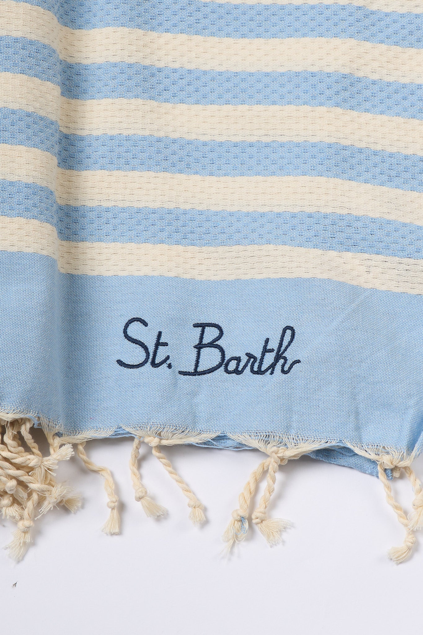 Mc2 saint barth Telo Mare a Righe Bianco/azzurro Donna-4