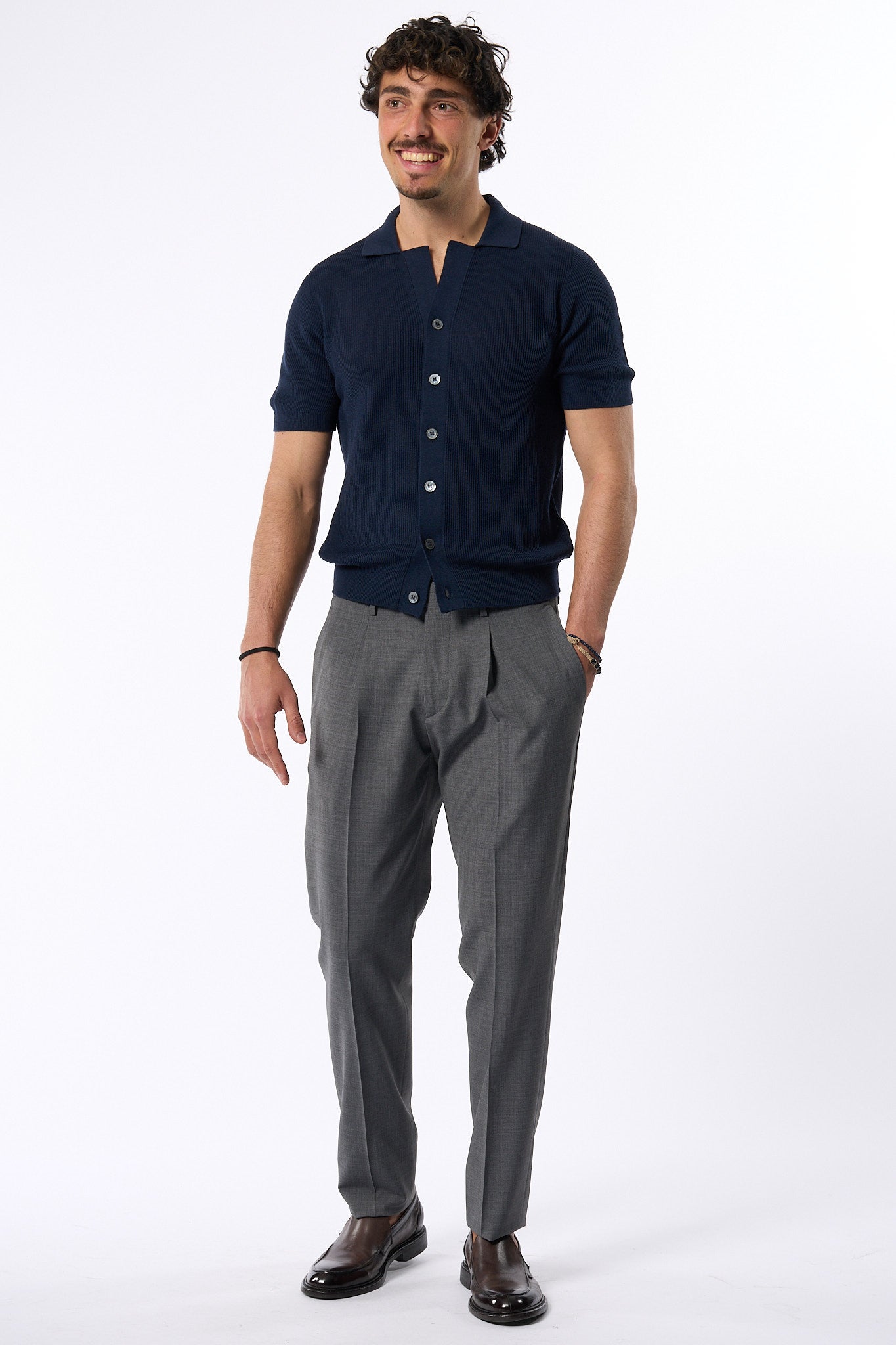Michael Coal Pantalone Frederick Lana Grigio Scuro Uomo-3