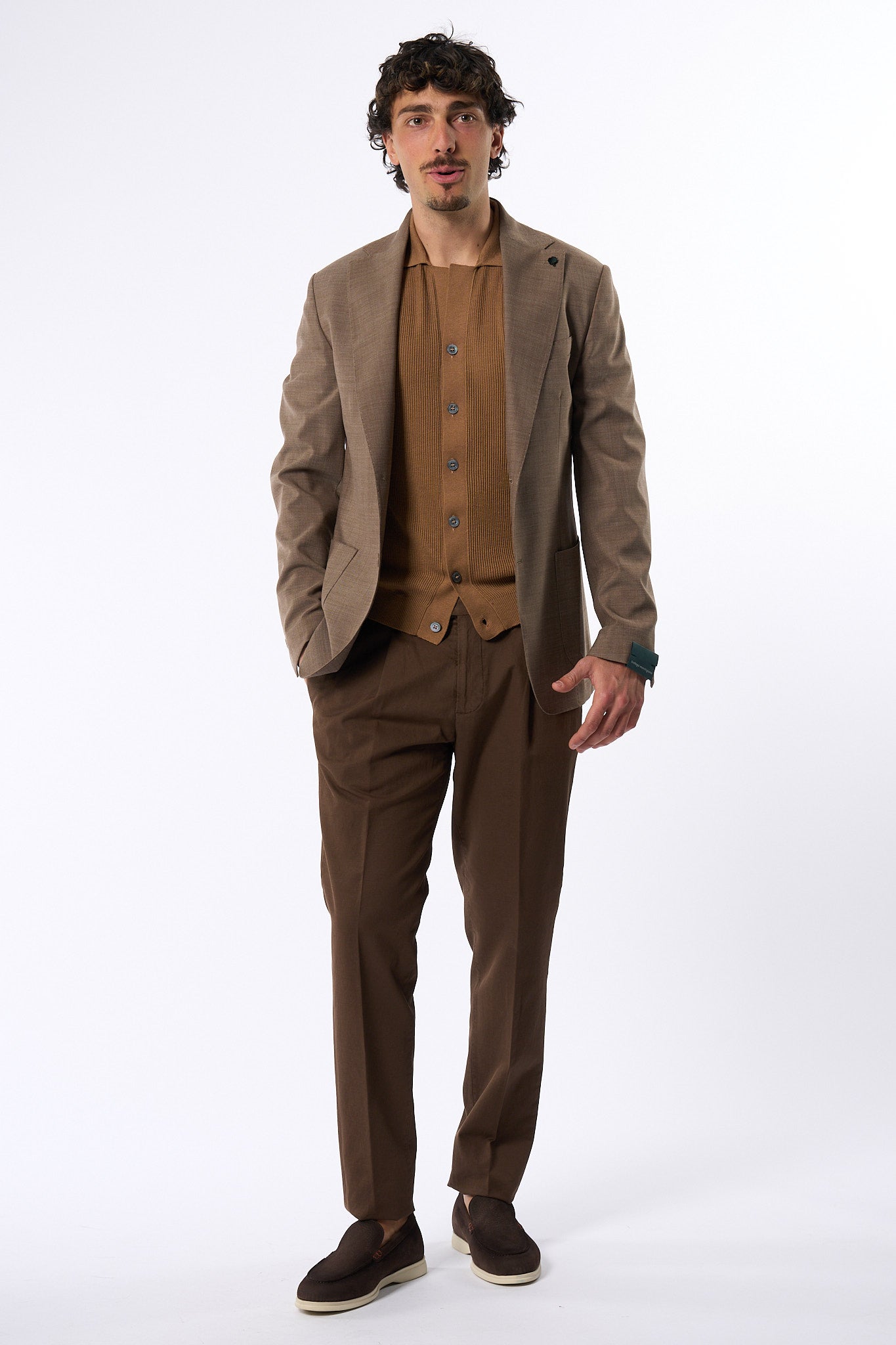 Michael Coal Pantalone Frederick Lino Nocciola Uomo-2