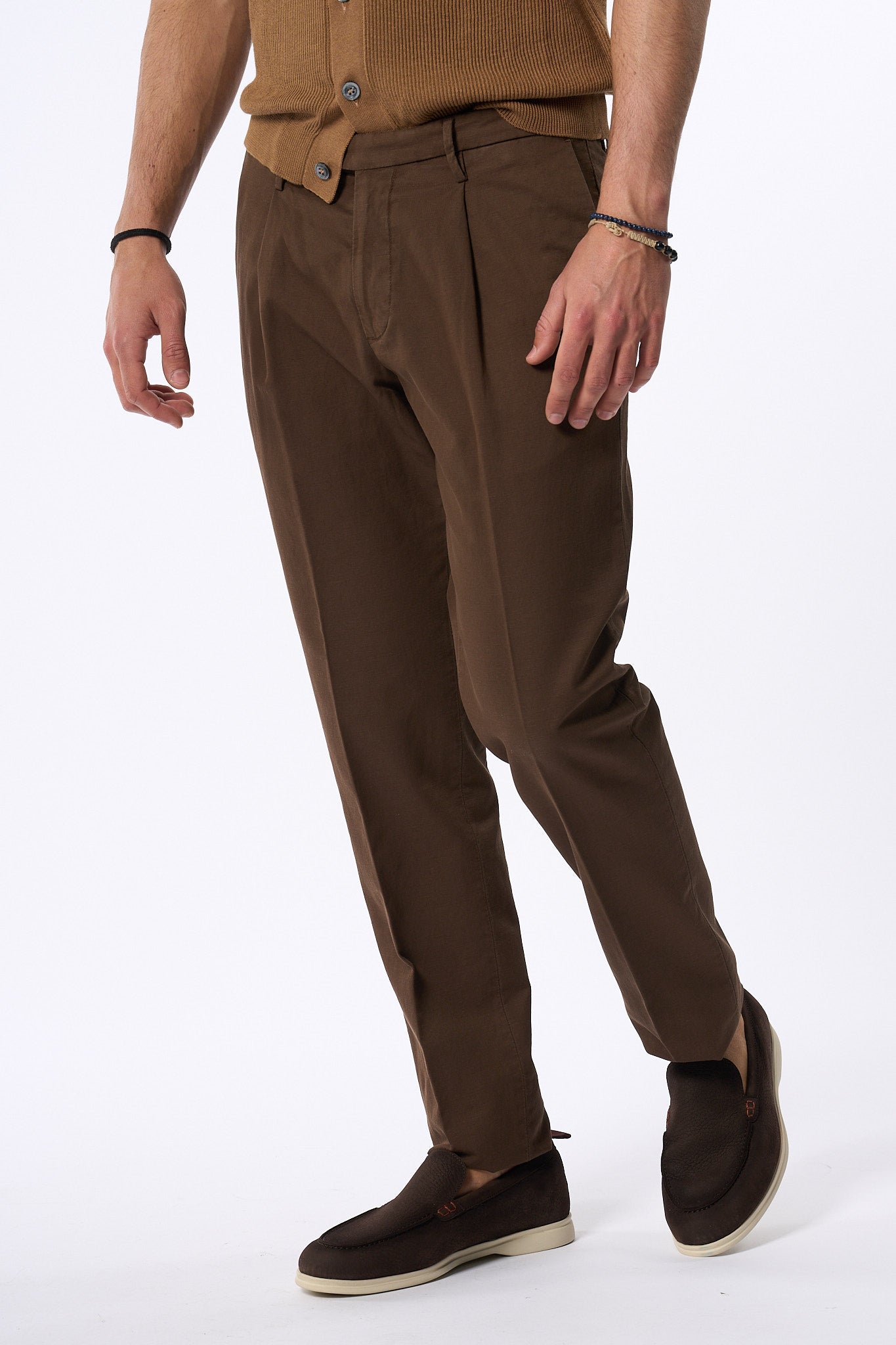 Michael Coal Pantalone Frederick Lino Nocciola Uomo-1