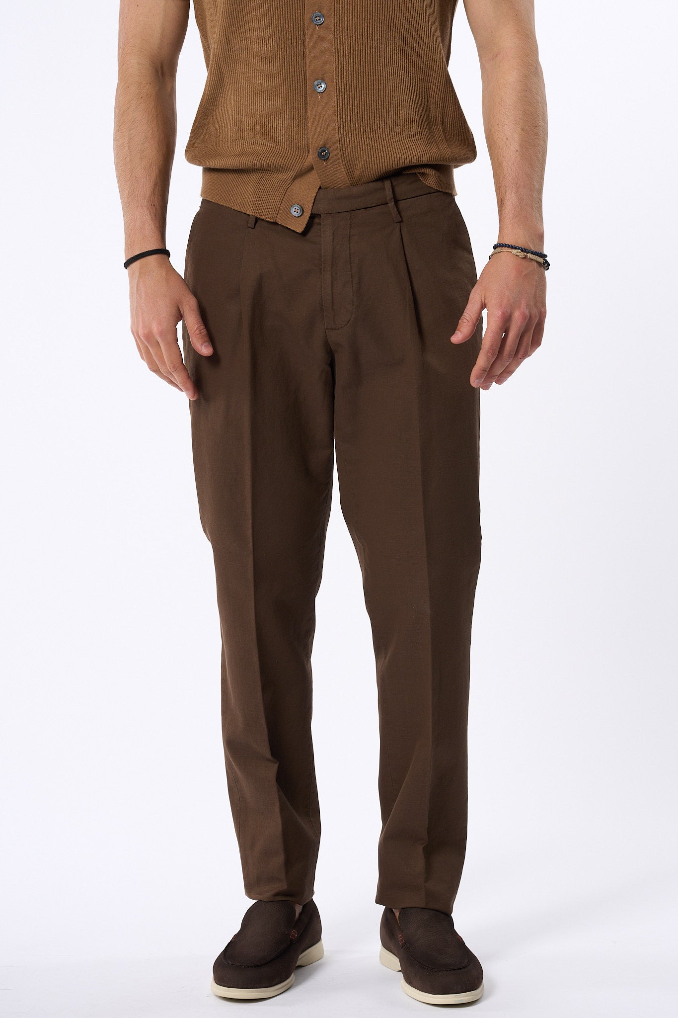 Michael Coal Pantalone Frederick Lino Nocciola Uomo-3