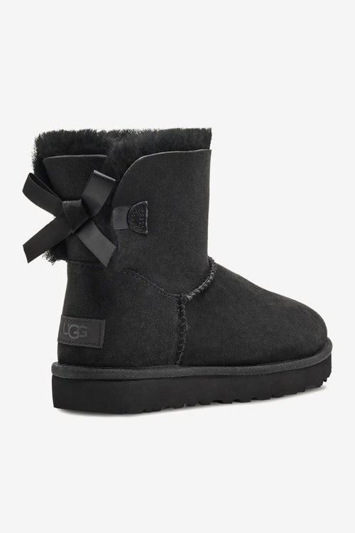 UGG Mini Bailey Bow II stivale nero donna con fiocco-2
