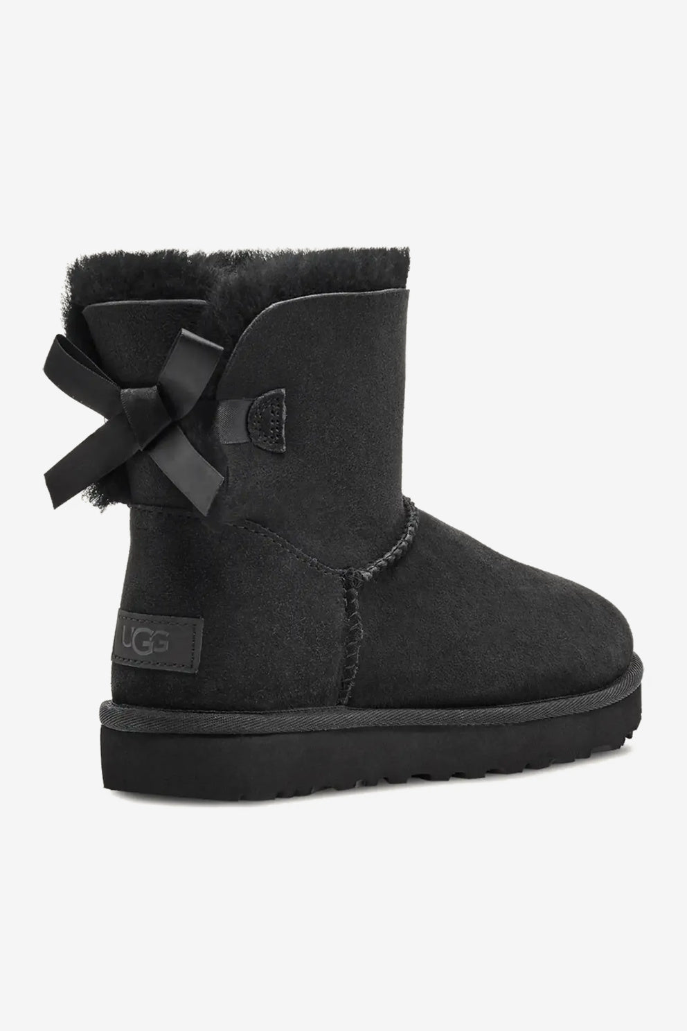 UGG Mini Bailey Bow II stivale nero donna con fiocco-2