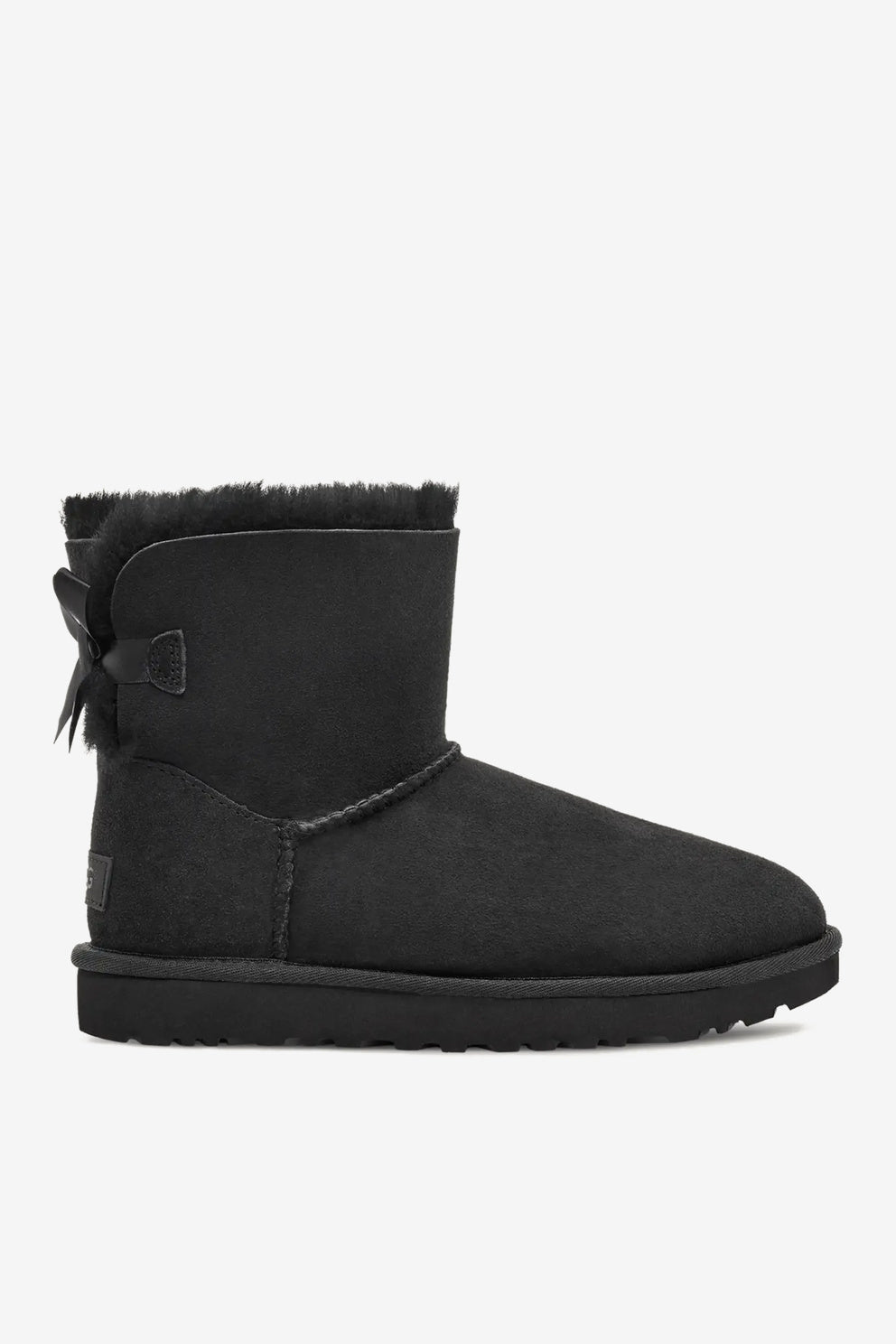 UGG Mini Bailey Bow II stivale nero donna con fiocco-1
