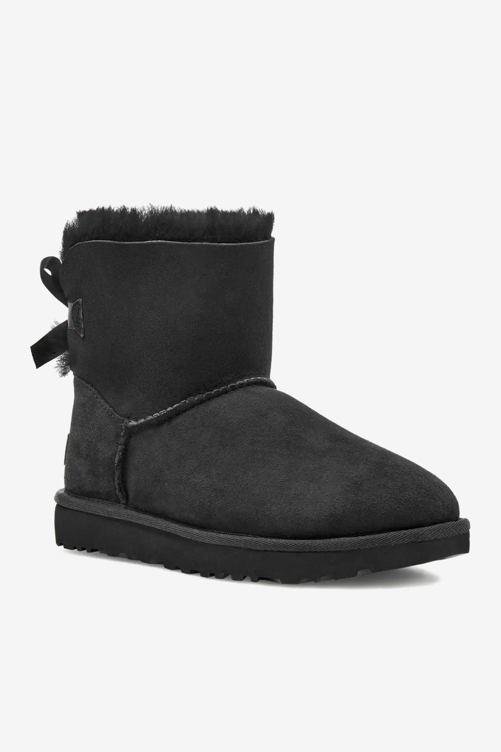 UGG Mini Bailey Bow II stivale nero donna con fiocco-4