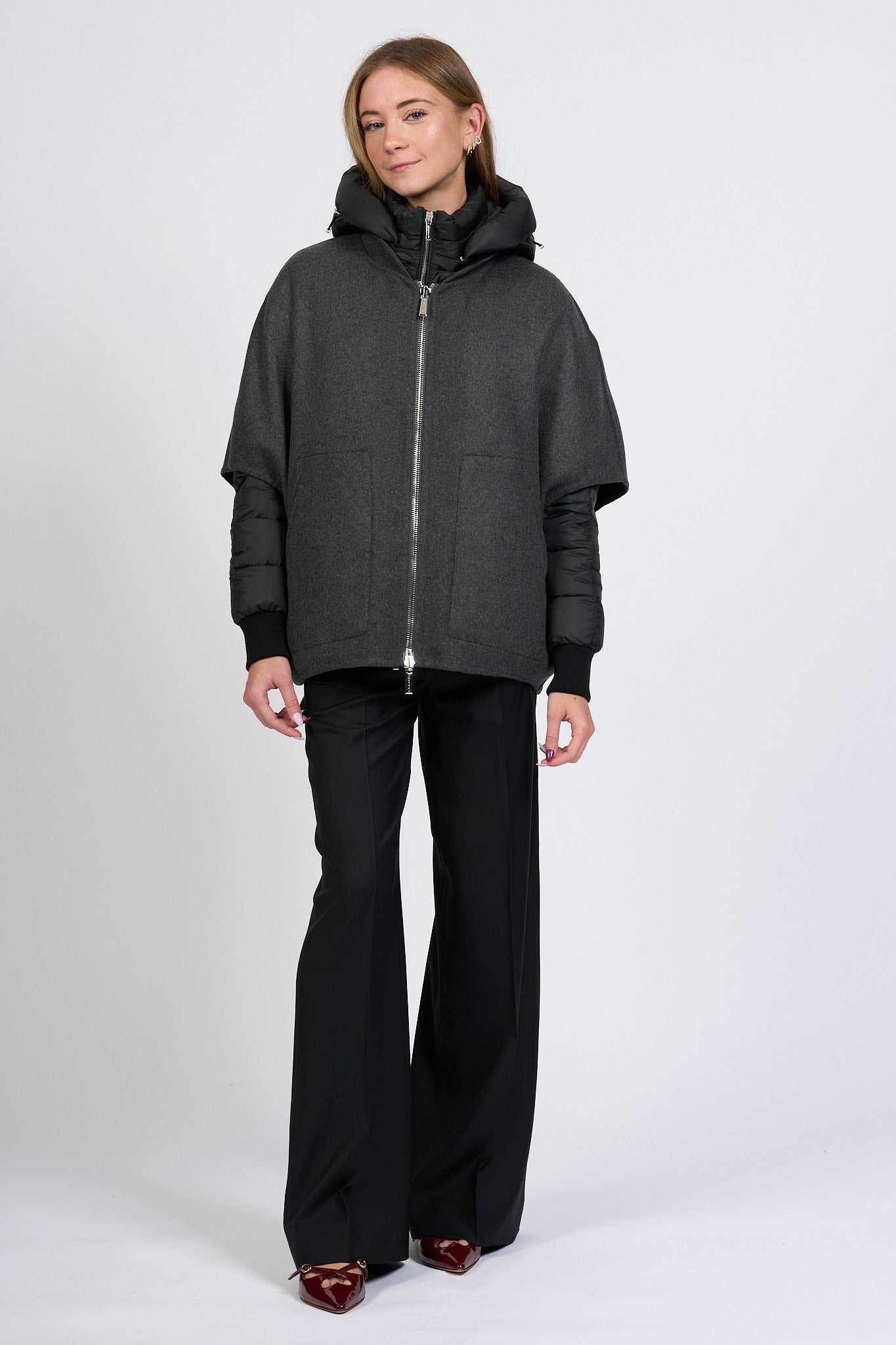 Moorer Cappa Antracite Donna-3