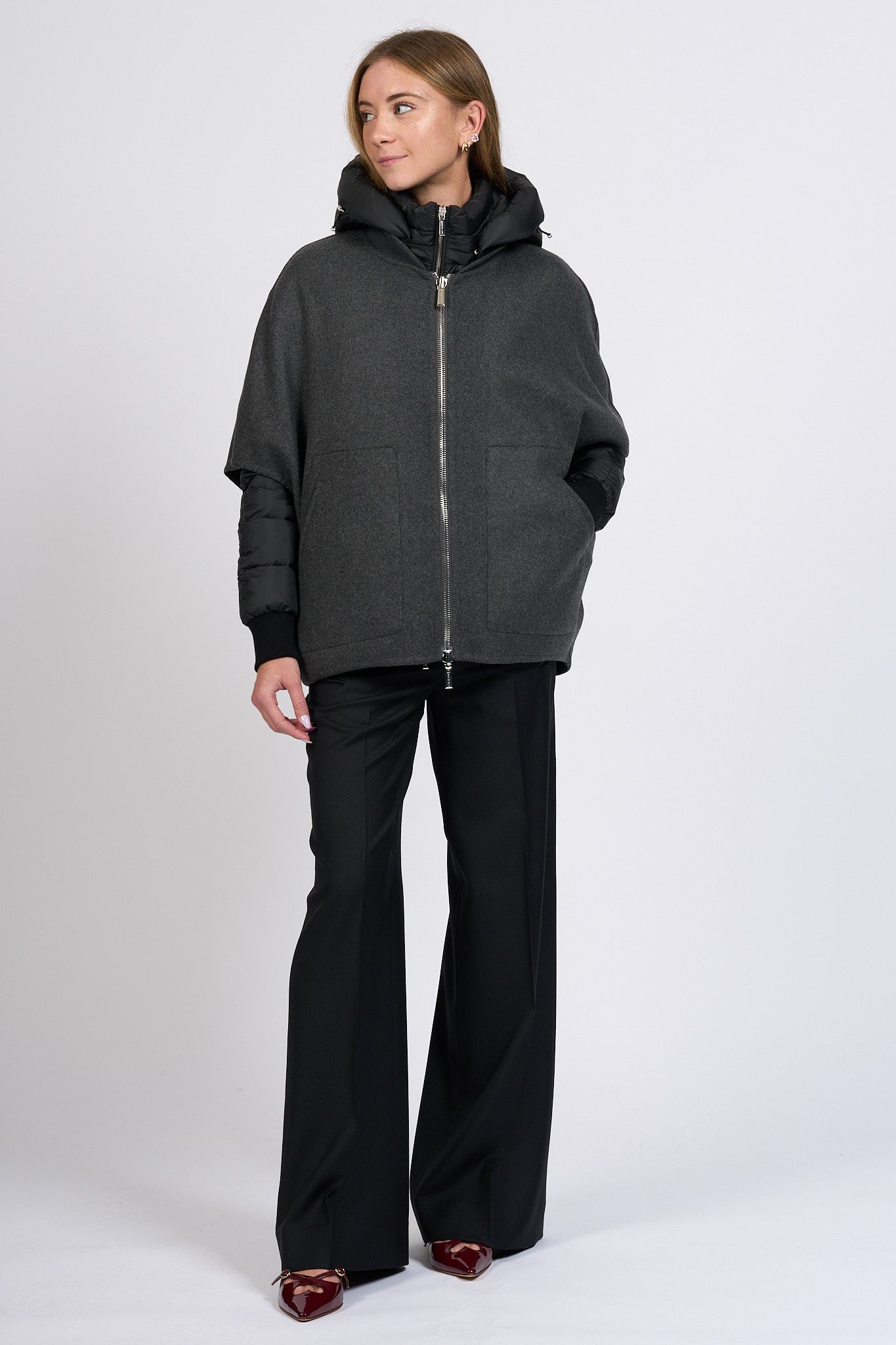 Moorer Cappa Antracite Donna-18