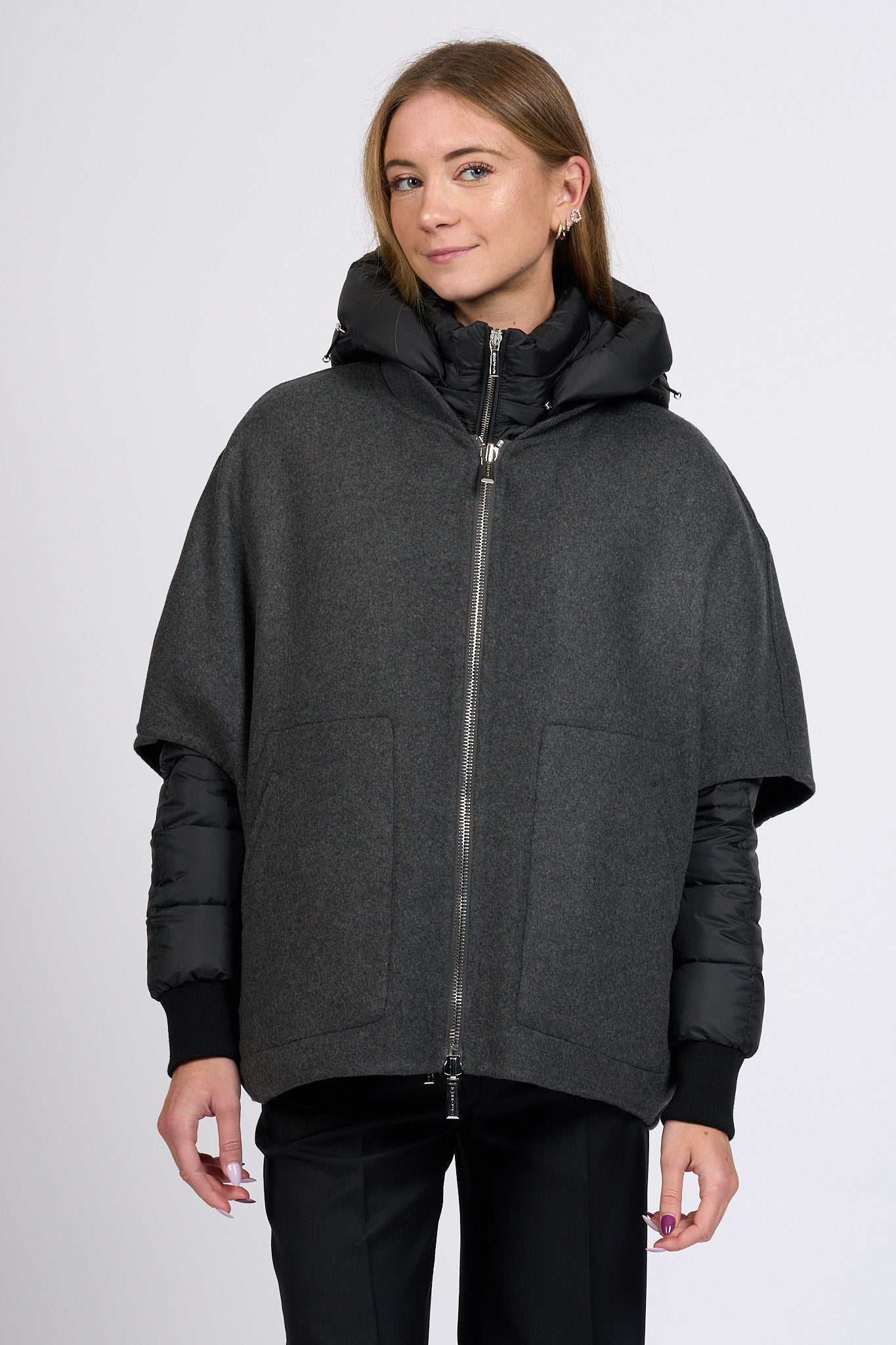 Moorer Cappa Antracite Donna-4
